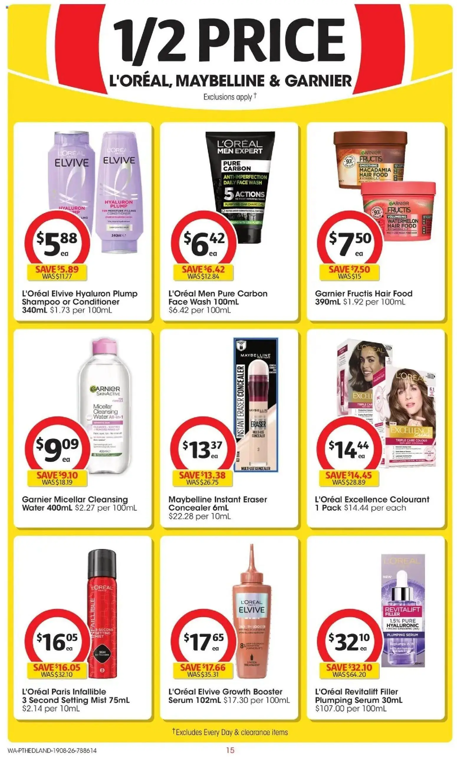 Coles catalogue - valid from 19/08/2026 | Page: 15 | Products: Food, Conditioner, Makeup, Treatment
