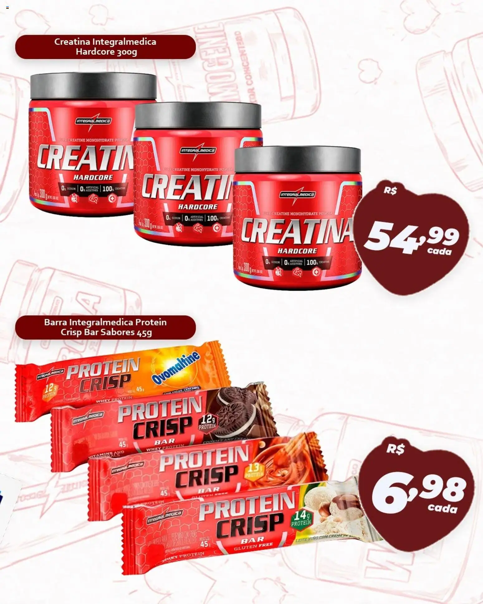 X Supermercados Folheto - válido de 17.06.2026 | Página: 2 | Produtos: Creatina, Leite, Creme, Whey protein