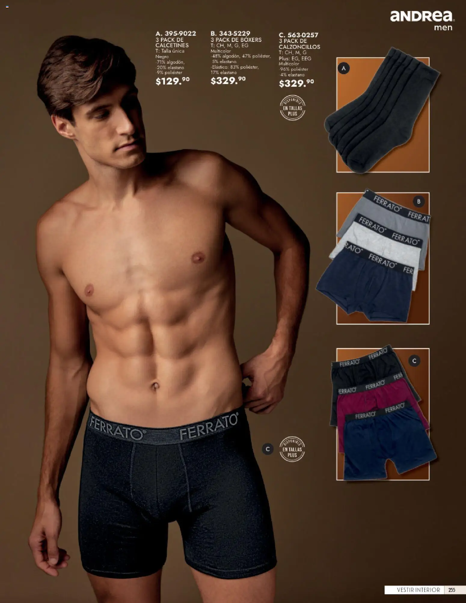 Nuevas ofertas de Andrea válidas en toda la República Mexicana desde el 23/08/2026. ¡Encuentra las mejores ofertas en Andrea catálogo Vestir Caballero! | Página: 97 | Productos: Calzoncillos, Boxers, Calcetines