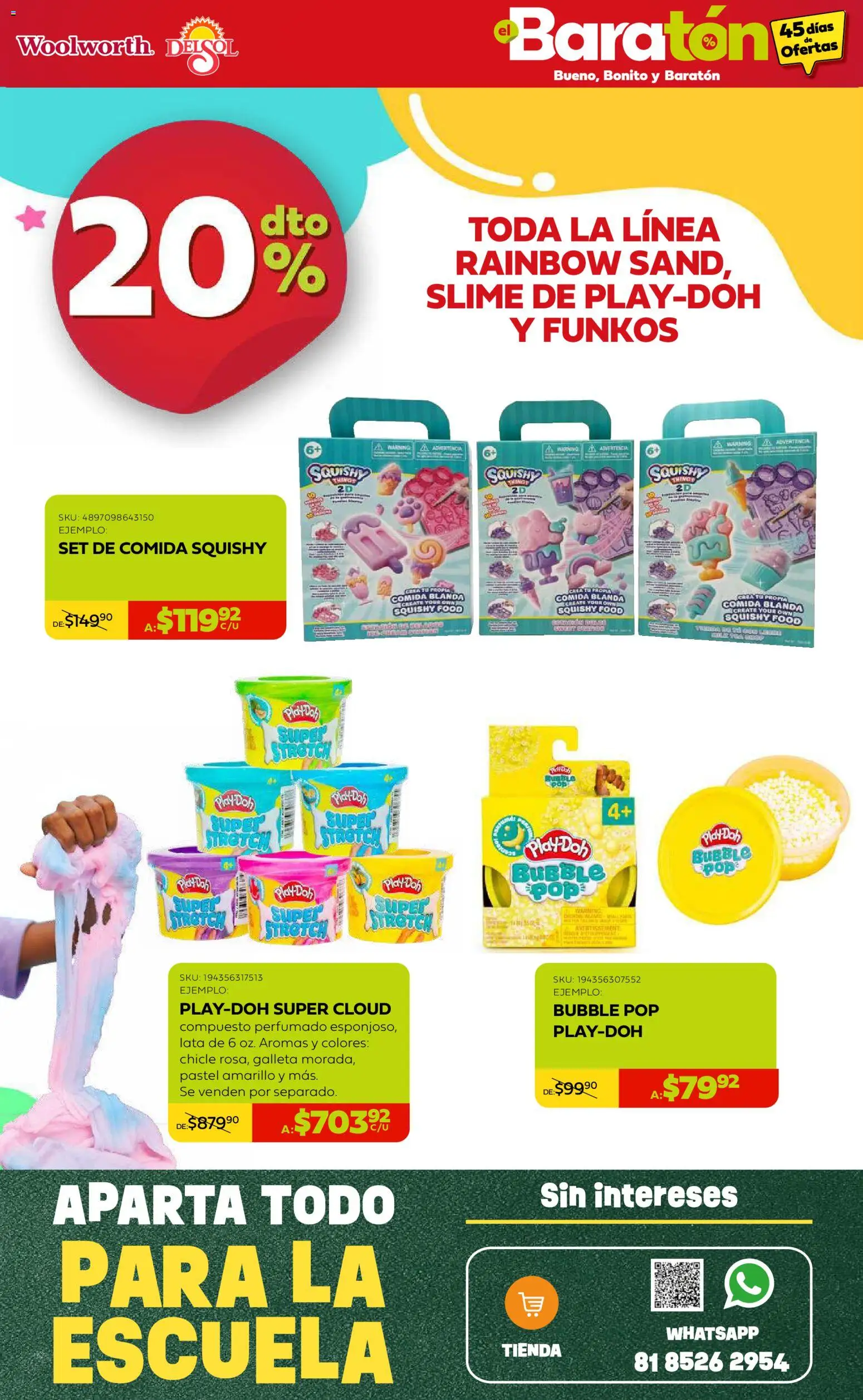 Nuevas ofertas de Del Sol y Woolworth válidas en toda la República Mexicana desde el 02/07/2026. ¡Encuentra las mejores ofertas en Del Sol y Woolworth catálogo Bueno, Bonito y Baratón! | Página: 8 | Productos: Pastel, Chicle