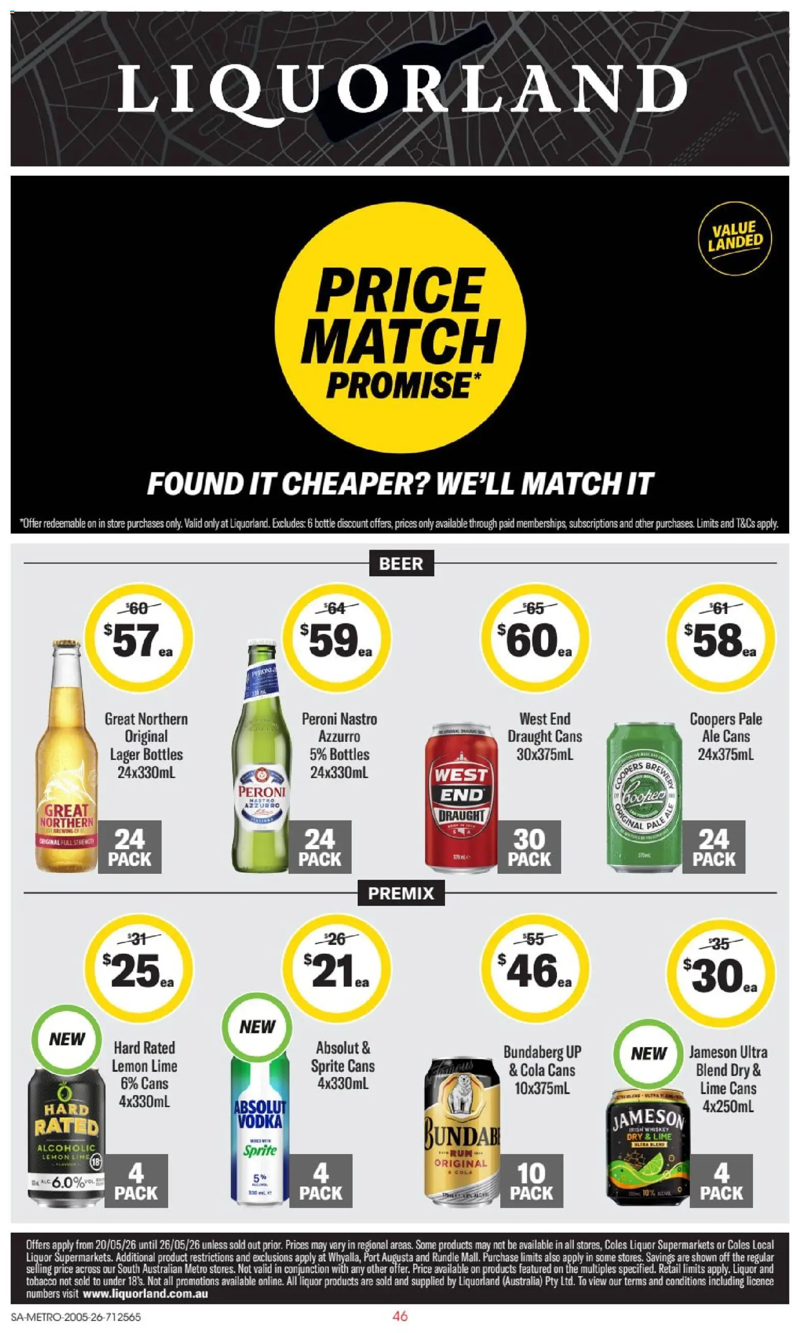 Liquorland catalogue - valid from 20.05.2026 | Page: 1 | Products: Beer, Vodka, Whiskey, Lime