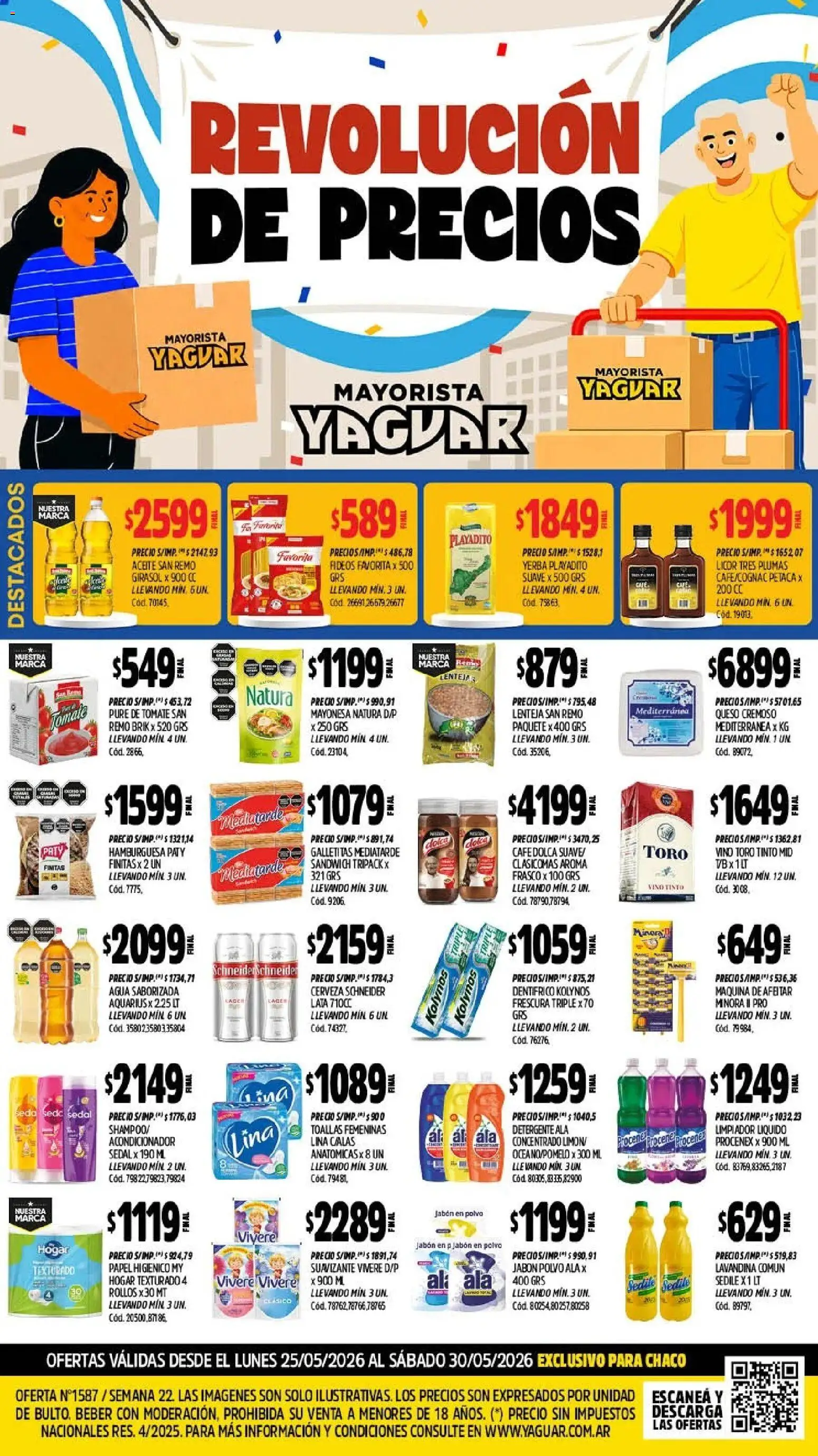 Yaguar - Oferta Semanal Chaco │ válido desde el 25.05.2026 | Página: 1 | Productos: Yerba, Queso, Agua saborizada, Suavizante