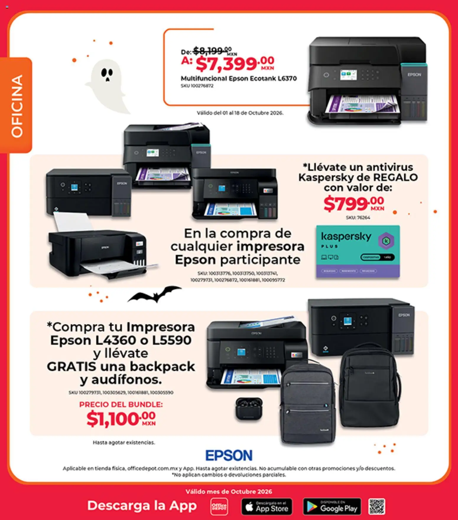 Nuevas ofertas de Office Depot válidas en toda la República Mexicana desde el 01/10/2026. ¡Encuentra las mejores ofertas en Office Depot catálogo! | Página: 19
