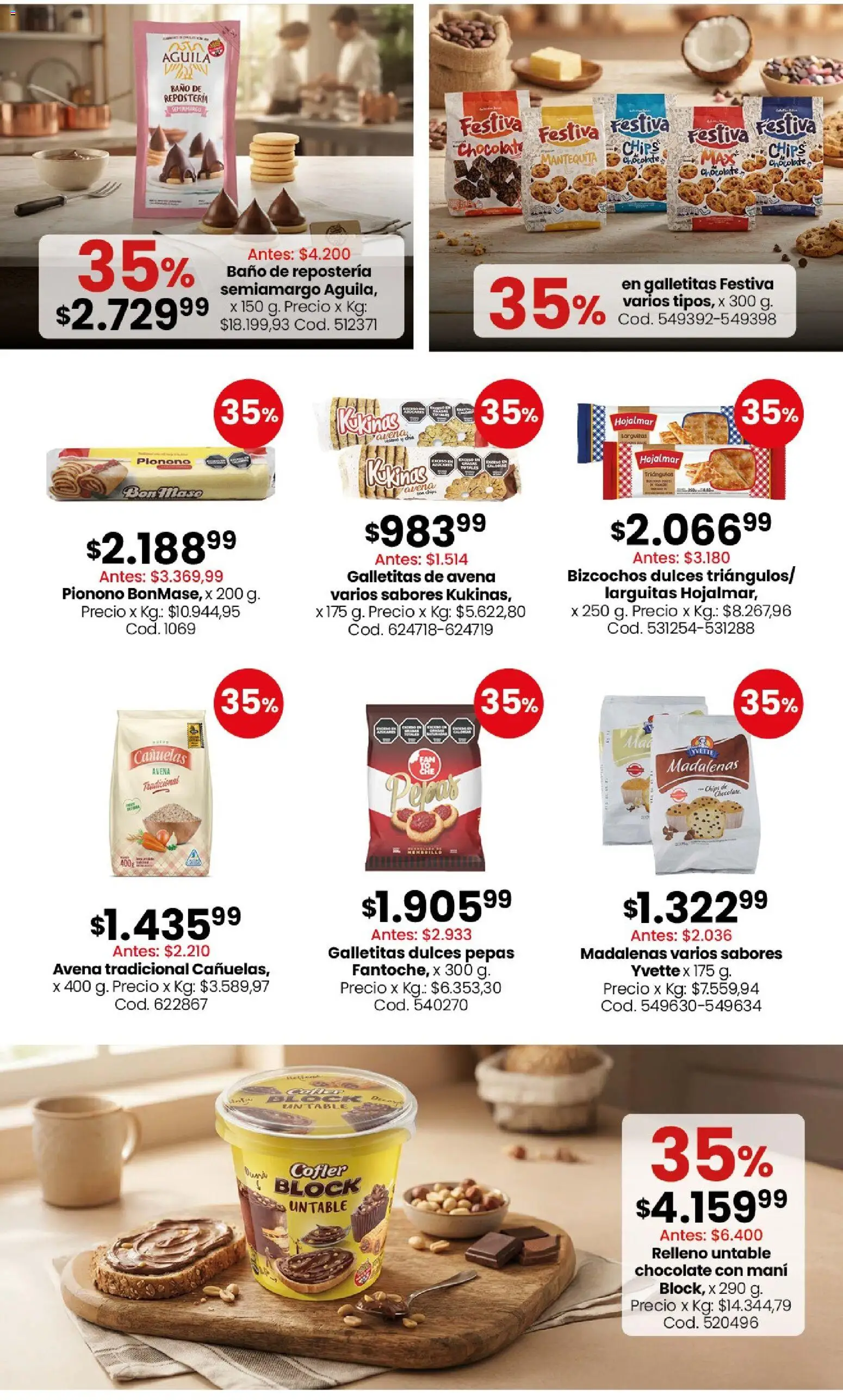Coto -Almacén Ly bebidas │ válido desde el 03/08/2026 | Página: 5 | Productos: Avena, Chocolate, Pionono, Bizcochos