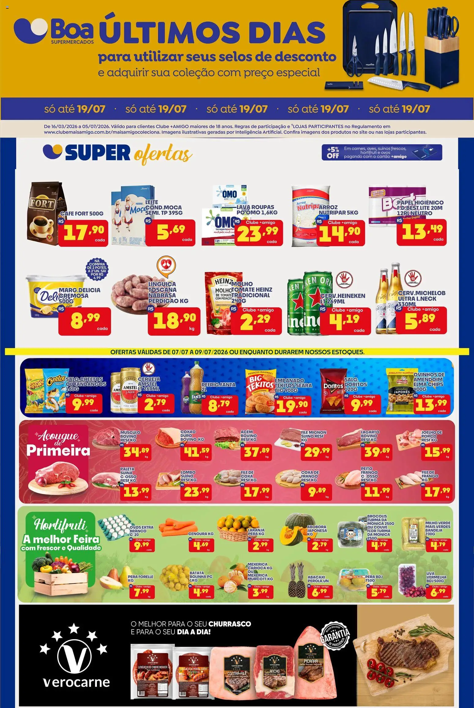 Boa Supermercados Folheto - válido de 07/07/2026 | Página: 1 | Produtos: Lombo, Abacaxi, Cenoura, PC