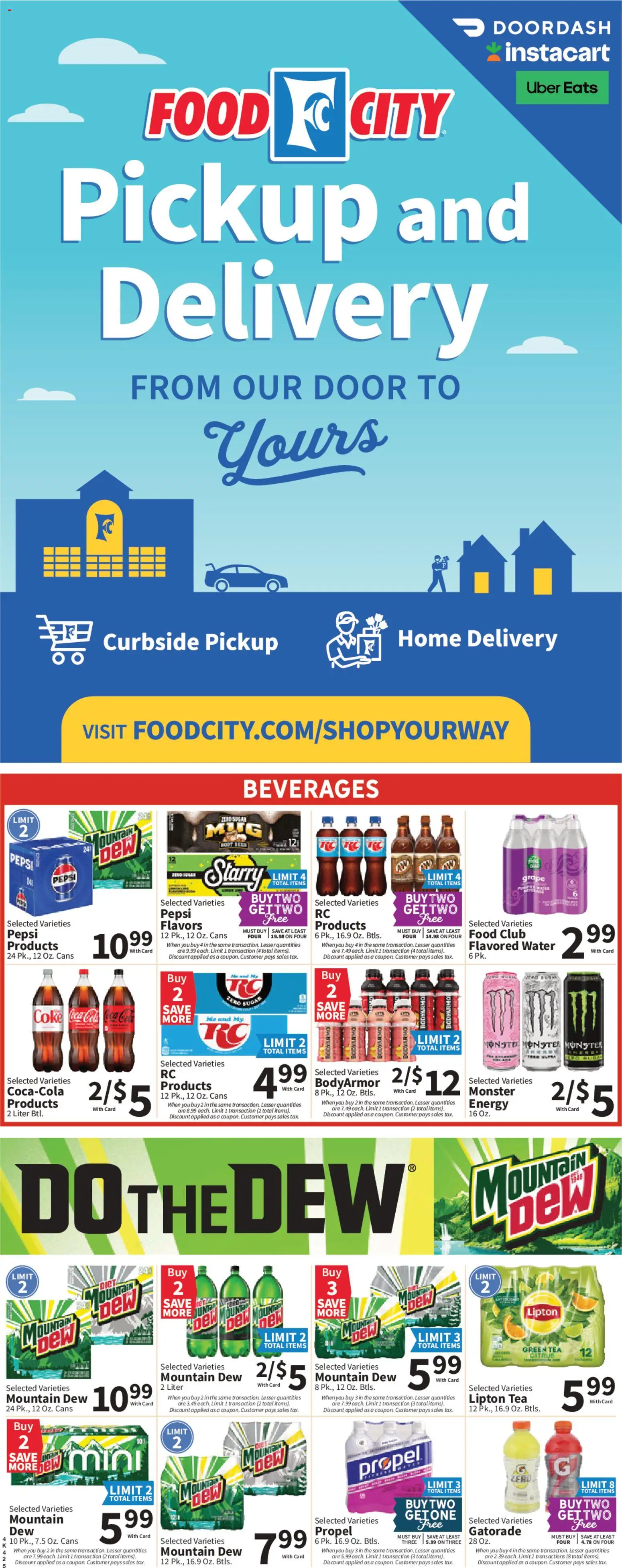 Food City Weekly Ad - valid from 07/08/2026 | Page: 6 | Products: Green Tea, Beer, Water, Sugar