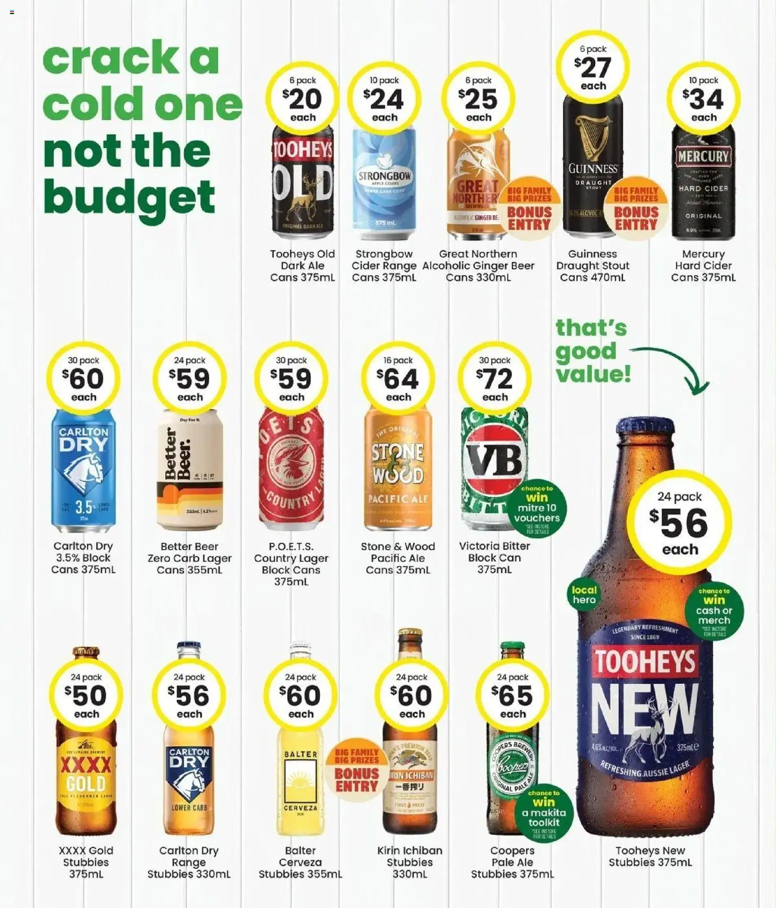 The Bottle-O catalogue - valid from 06/07/2026 | Page: 4 | Products: Beer, Wood, Cider, Strongbow