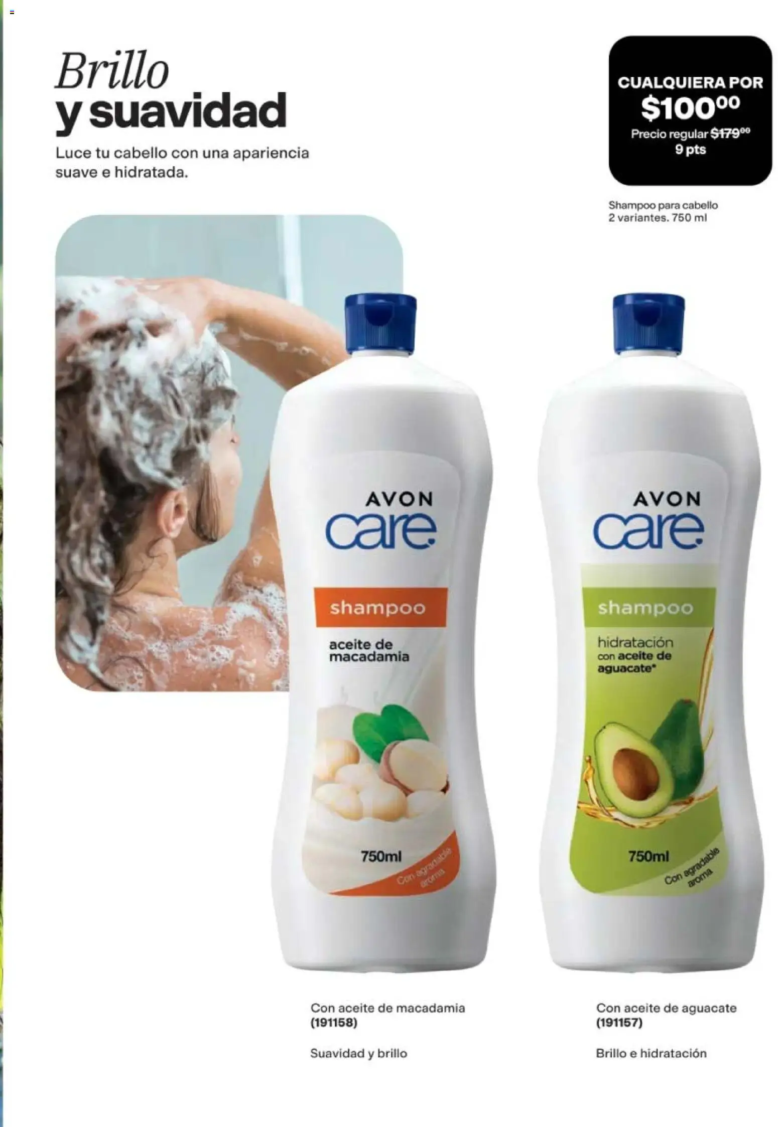 Nuevas ofertas de AVON válidas en toda la República Mexicana desde el 24.04.2026. ¡Encuentra las mejores ofertas en AVON campaña 7 2026! | Página: 185 | Productos: Brillo, Aceite, Aguacate