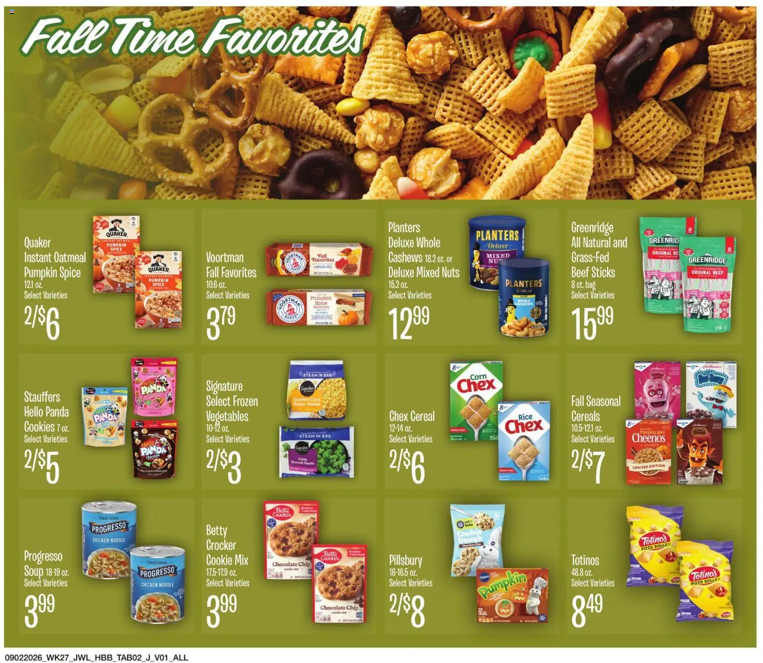 Jewel Osco Specialty Publication - valid from 09/02/2026 | Page: 2 | Products: Chicken, Rice, Vegetables, Pumpkin