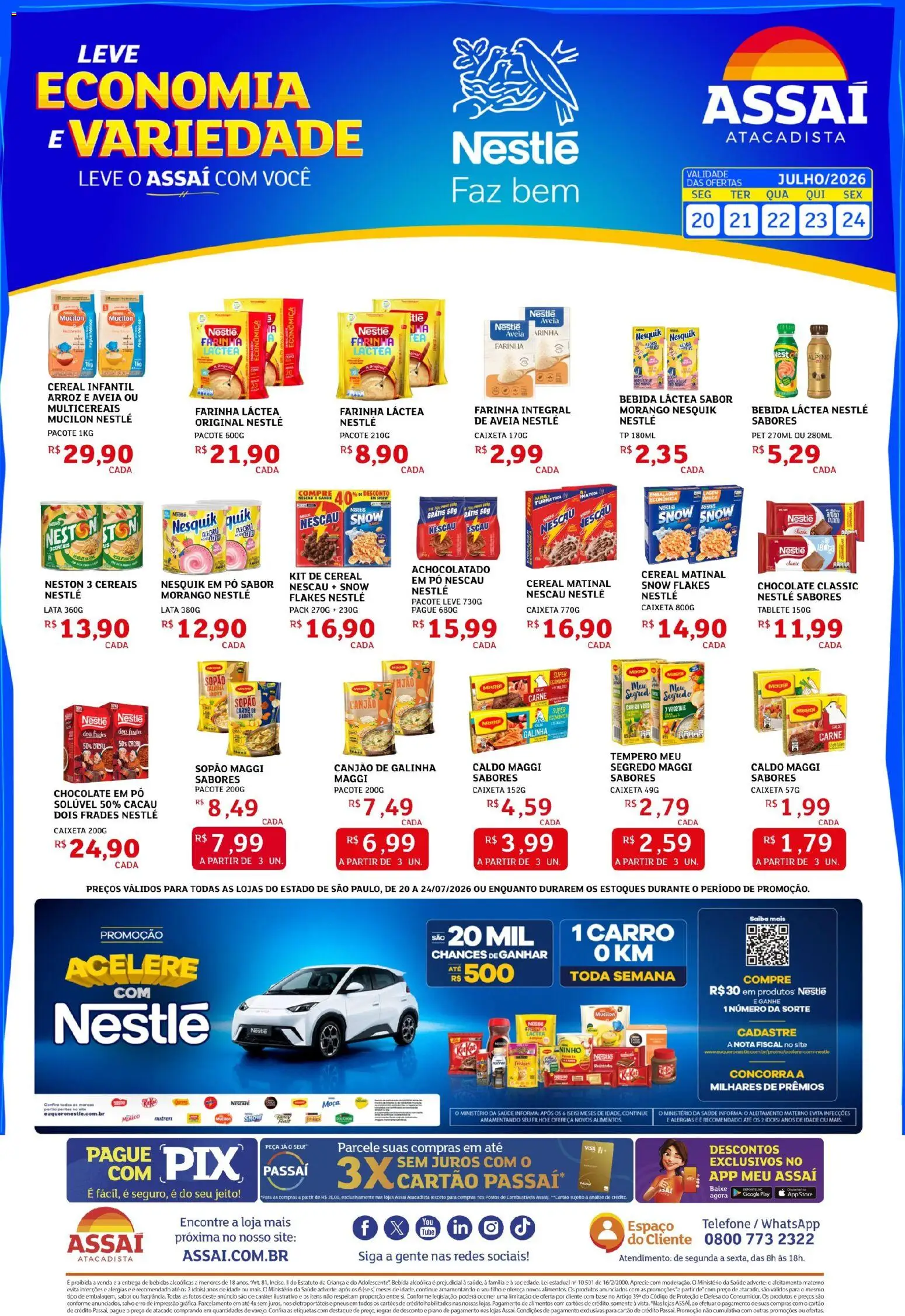 Assaí Atacadista Folheto - válido de 20/07/2026 | Página: 2 | Produtos: Base, Piano, Bebida, Aveia