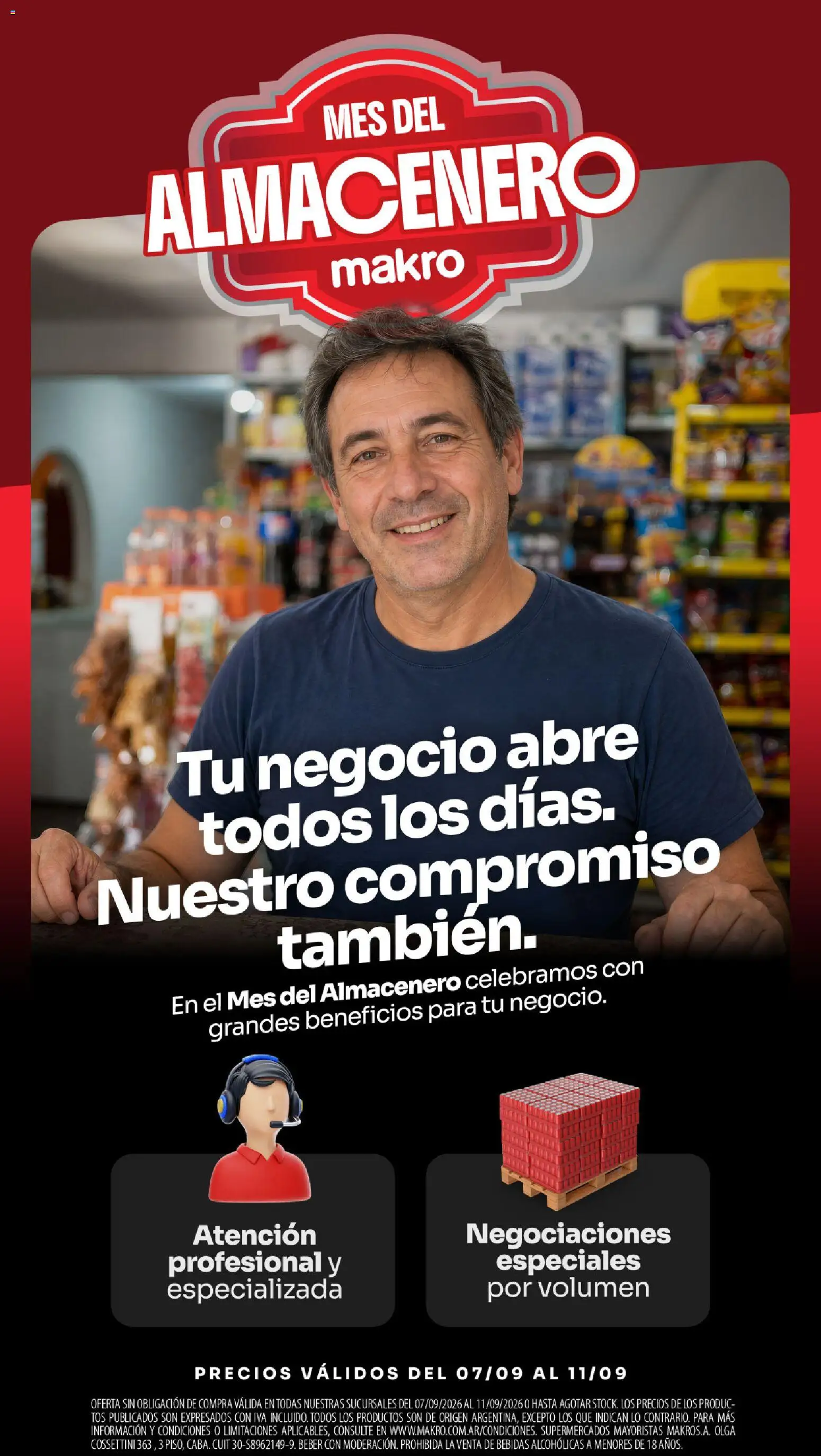 Makro Mes del almacenero │ válido desde el 07/09/2026 | Página: 1 | Productos: Bebidas