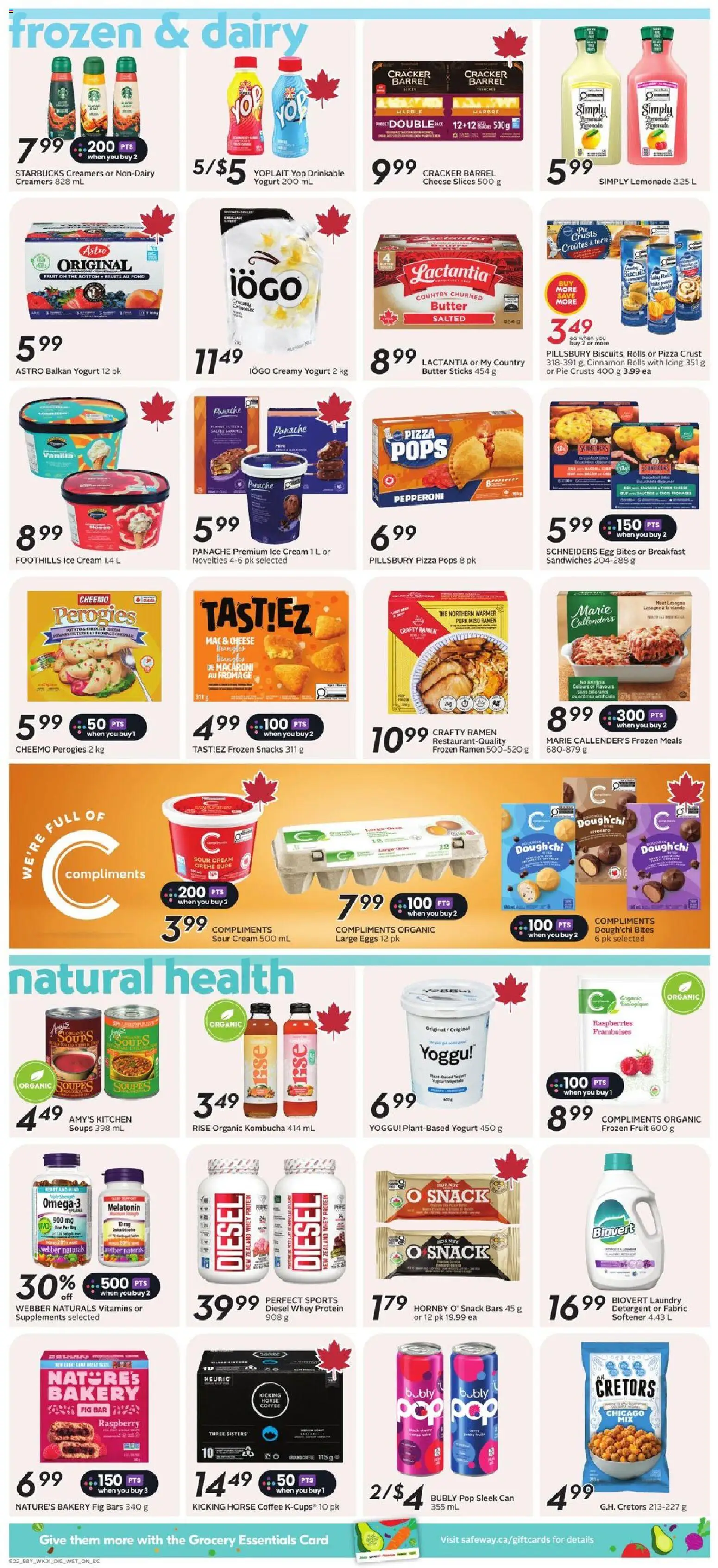 Safeway flyer valid from Sep 17, 2026 | Page: 9 | Products: Sour cream, Bakery, Soups, Protein