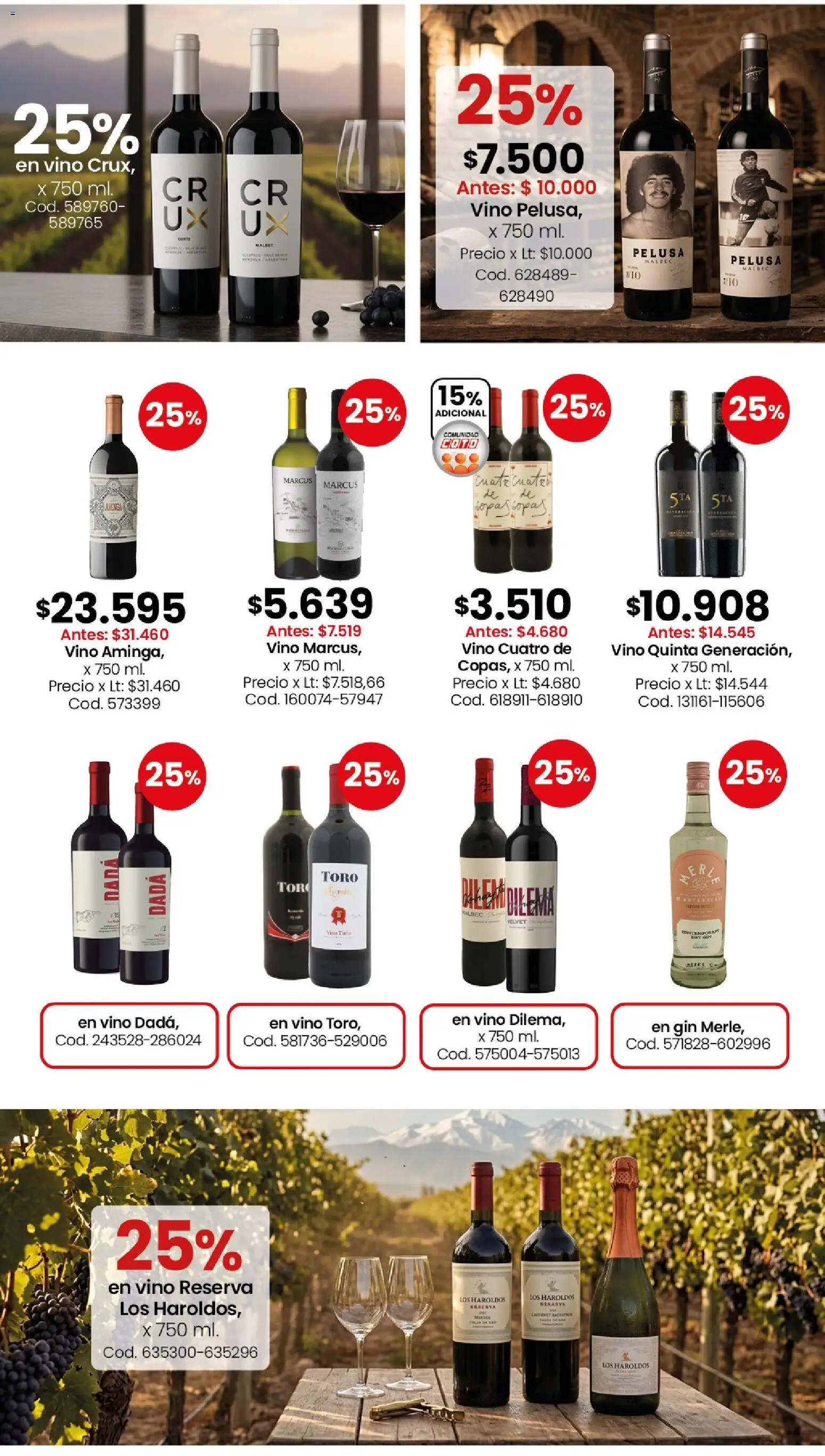 Coto - Almacén y bebidas │ válido desde el 14/09/2026 | Página: 9 | Productos: Vino tinto, Gin, Vino