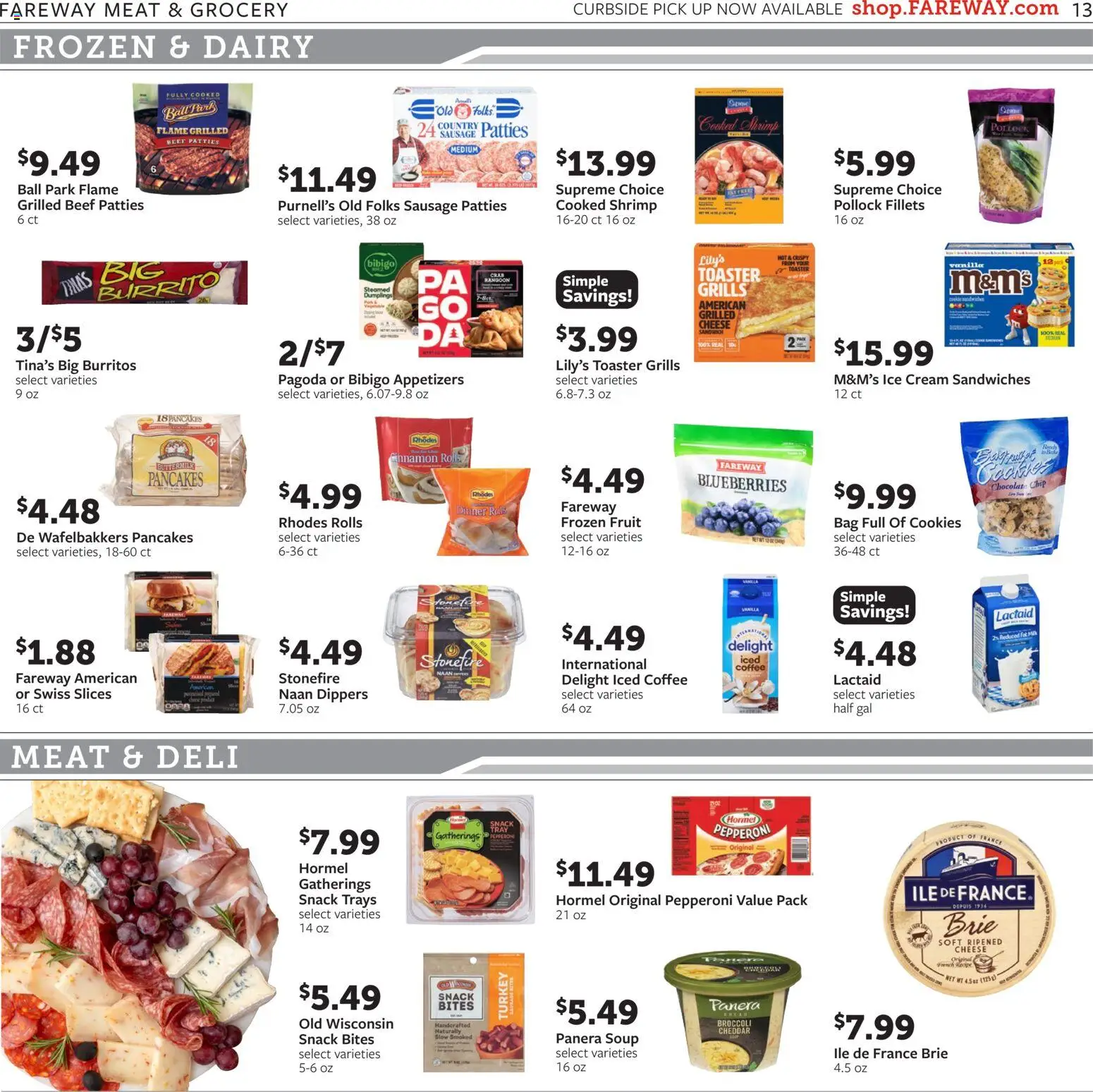 Fareway Weekly Ad - valid from 07/20/2026 | Page: 13 | Products: Cheese, Chocolate, Beef, Chocolate Chip