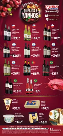 Mateus ofertas Queijos e Vinhos - Pré-Visualização do folheto da loja Mateus, válido de 04.06.2026