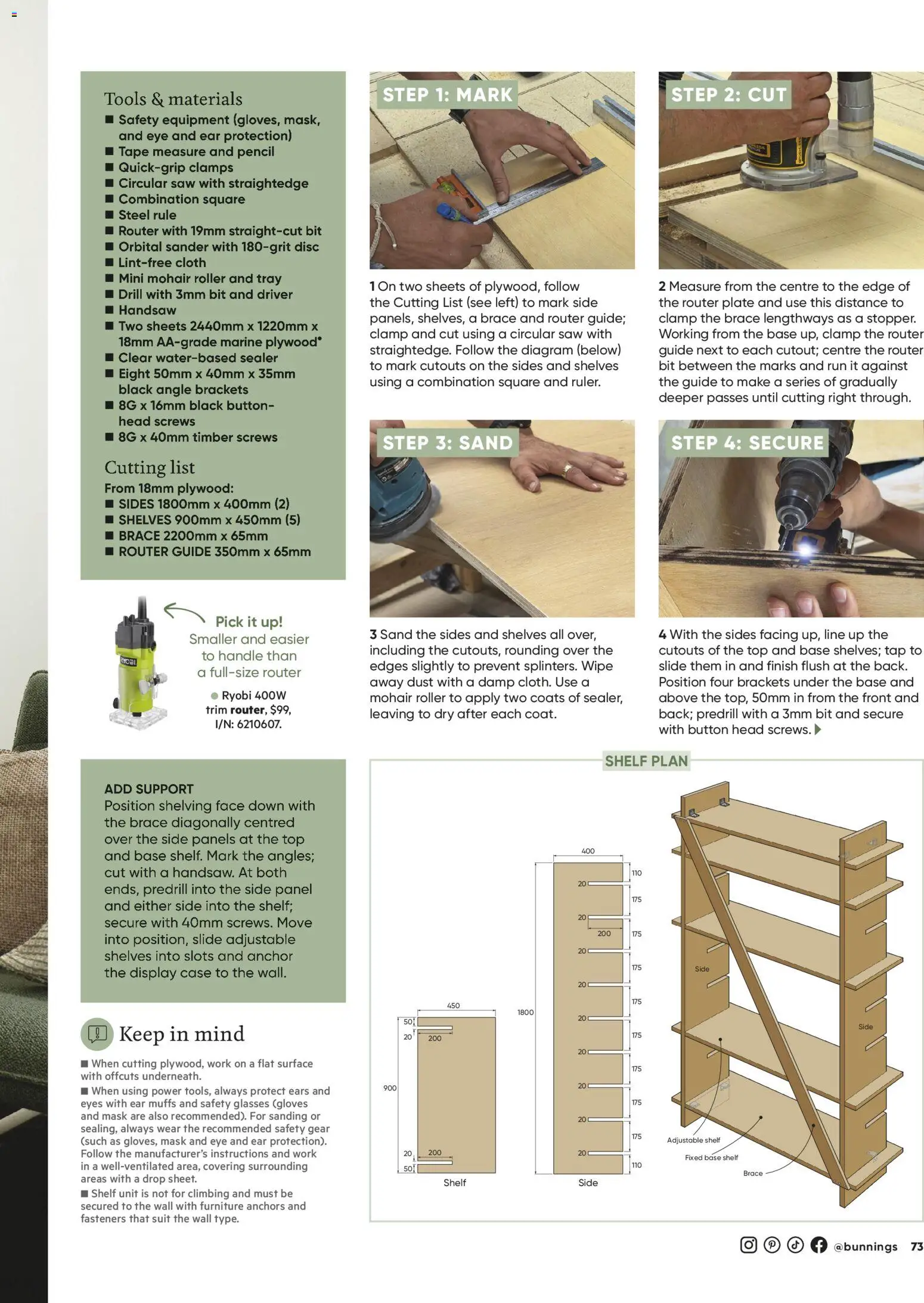 Bunnings Warehouse catalogue - valid from 01.05.2026 | Page: 73 | Products: Cloth, Saw, Suit, Pencil