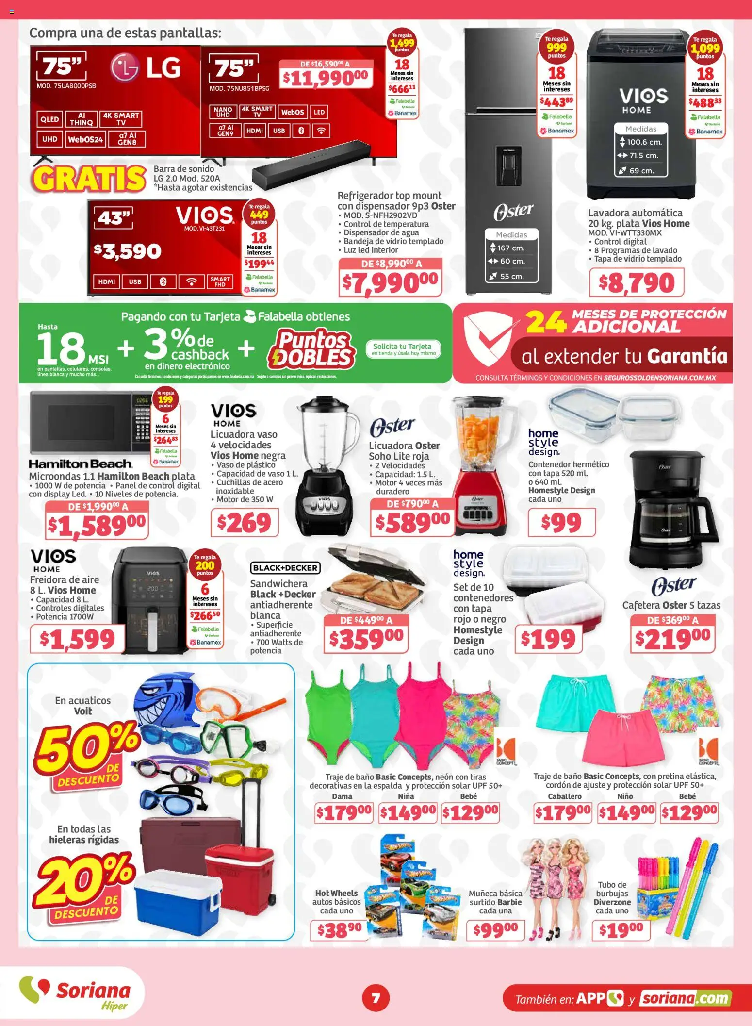 Nuevas ofertas de Soriana válidas en toda la República Mexicana desde el 06/08/2026. ¡Encuentra las mejores ofertas en Soriana folleto! | Página: 7