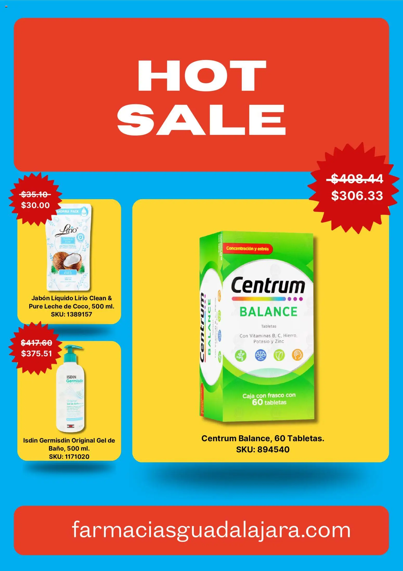 Nuevas ofertas de Farmacia Guadalajara válidas en toda la República Mexicana desde el 25.05.2026. ¡Encuentra las mejores ofertas en Farmacia Guadalajara Hot Sale! | Página: 4 | Productos: Jabón líquido, Frasco, Caja, Jabón