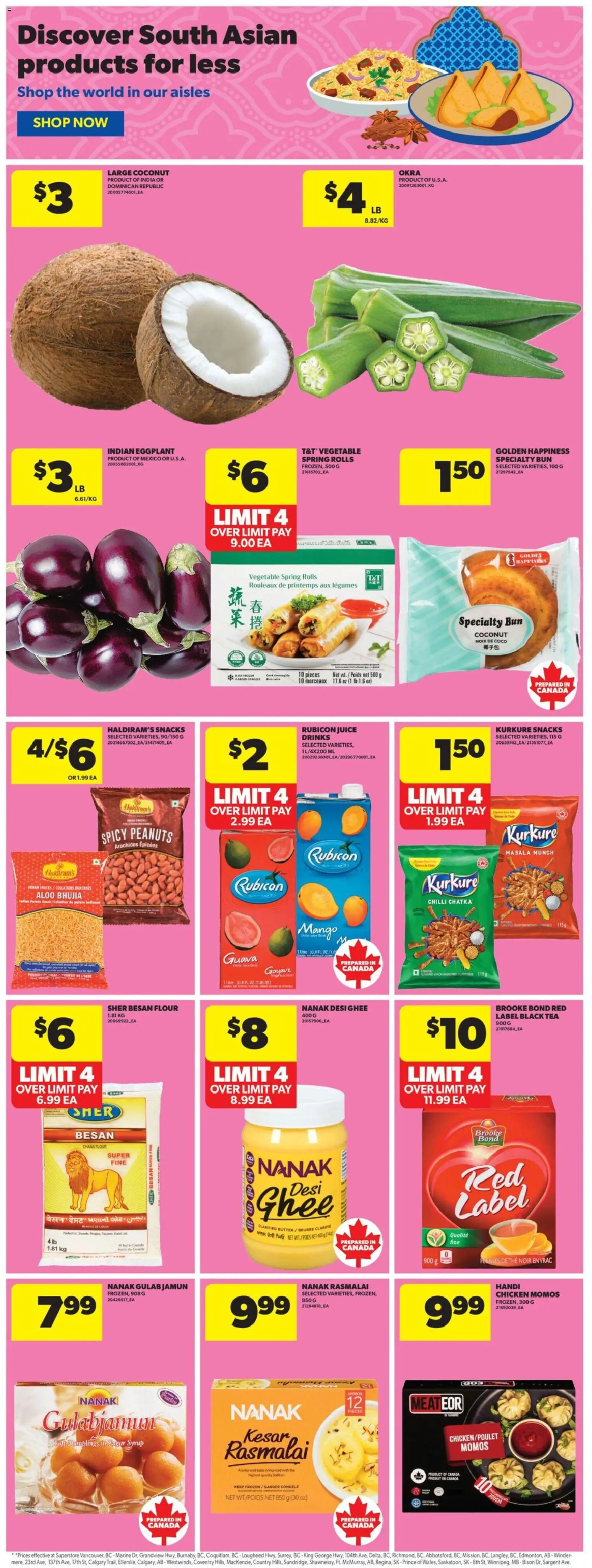 Real Canadian Superstore flyer valid from Jul 9, 2026 | Page: 16 | Products: Tea, Butter, Juice, Chicken