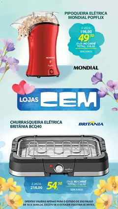 Lojas Cem - Ofertas atuais - Pré-Visualização do folheto da loja Lojas Cem, válido de 18.05.2026 | Página: 82 | Produtos: Pipoqueira, Carne, Churrasqueira