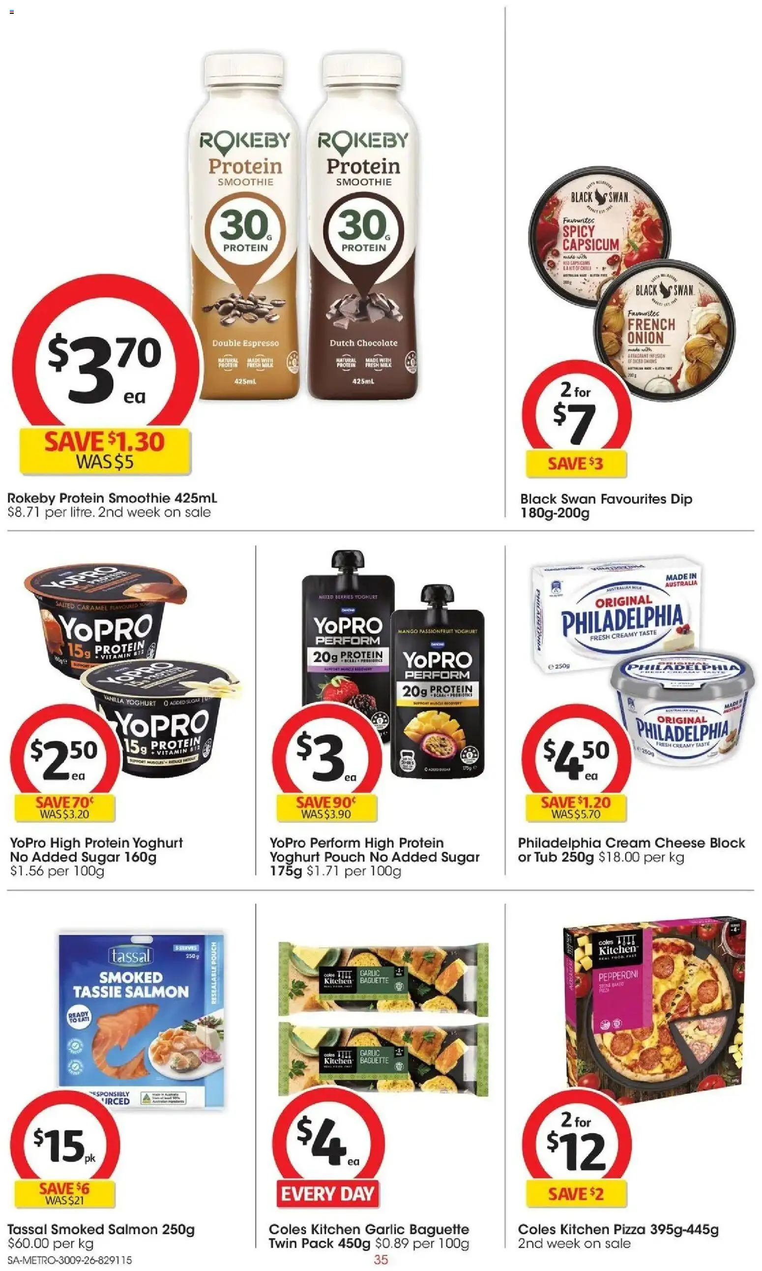 Coles catalogue - valid from 30/09/2026 | Page: 35 | Products: Capsicum, Cheese, Salmon, Baguette