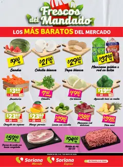 Vista previa de Soriana Frescos del Mandado Mercado: BC Sur, Sonora y Sinaloa, nuevo folleto de la tienda, válido en México a partir del 05.05.2026