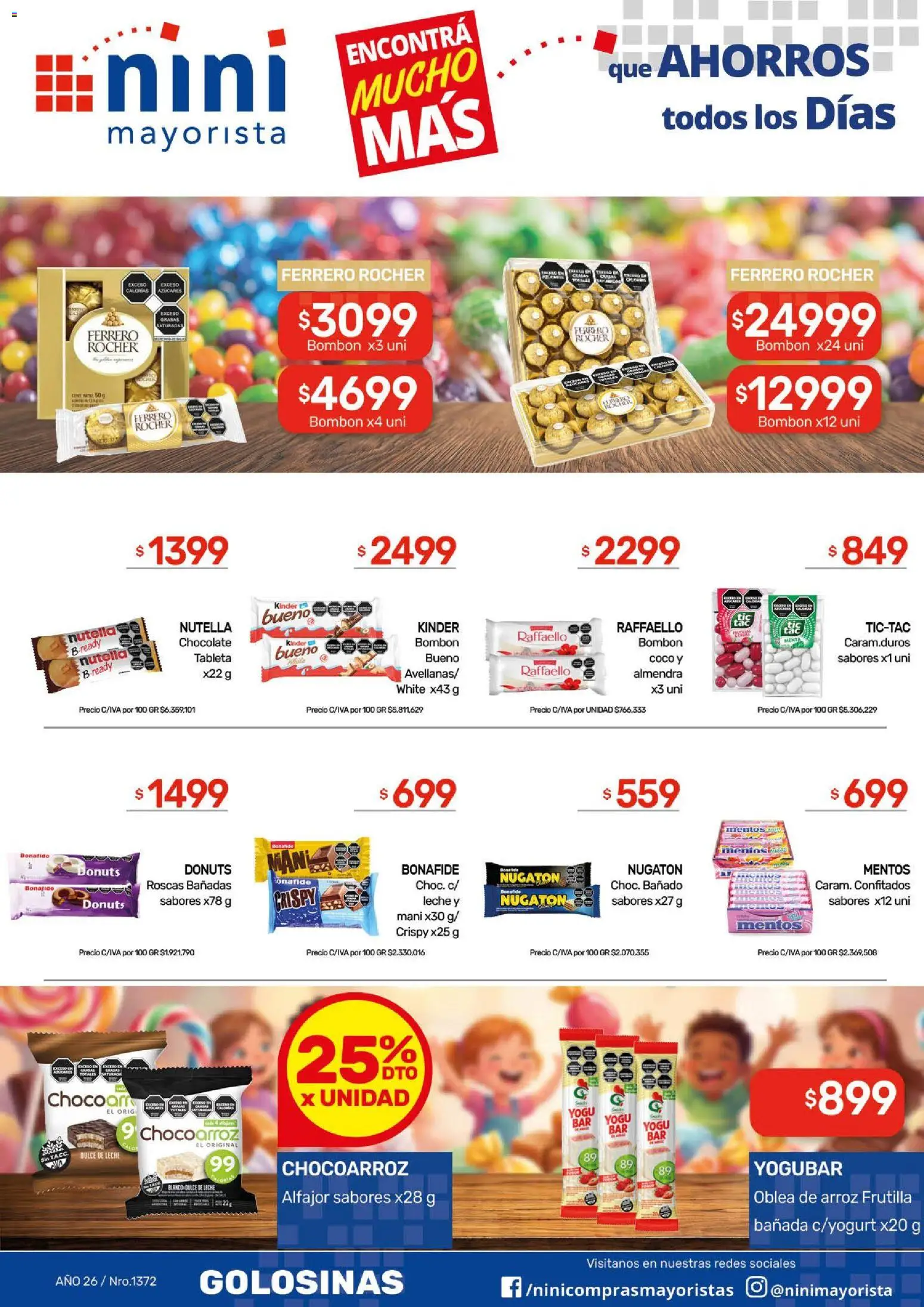 NINI Mayorista ofertas │ válido desde el 10/08/2026 | Página: 34 | Productos: Dulce de leche, Dulce, Mani, Chocolate