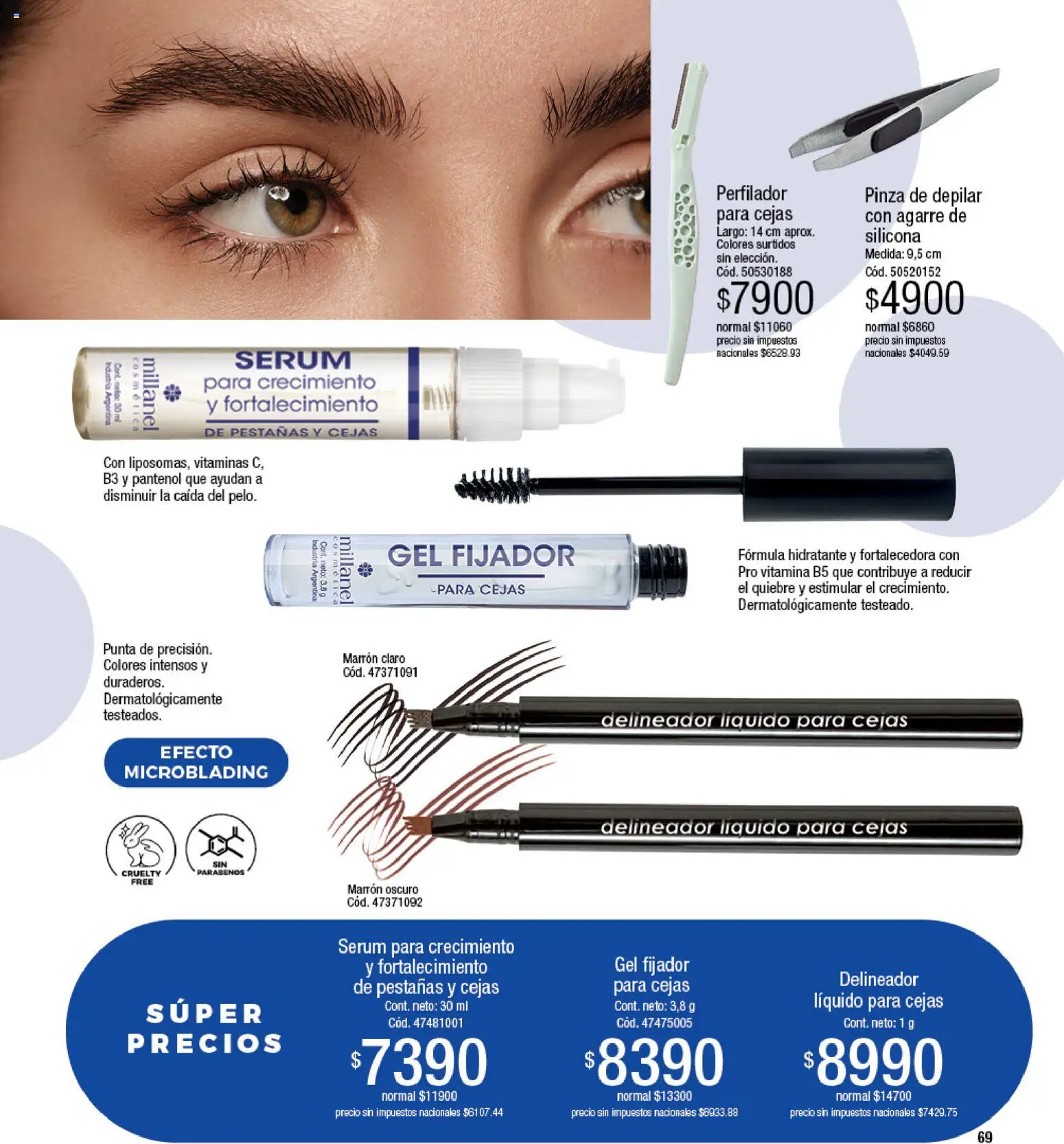 Millanel - Catálogo │ válido desde el 17/08/2026 | Página: 69 | Productos: Pinza, Delineador, Pinza de depilar, Perfilador