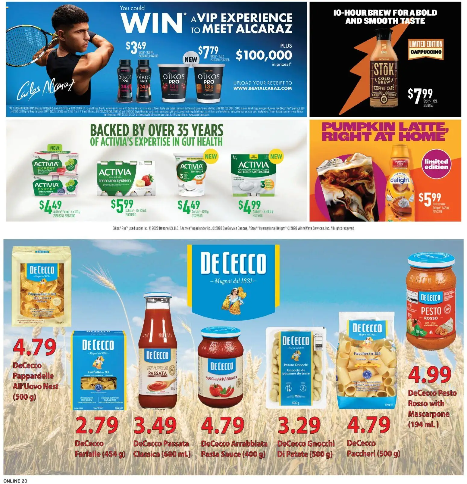 Fortinos flyer valid from Aug 27, 2026 | Page: 19 | Products: Pasta, Pesto, Mascarpone, Tomatoes