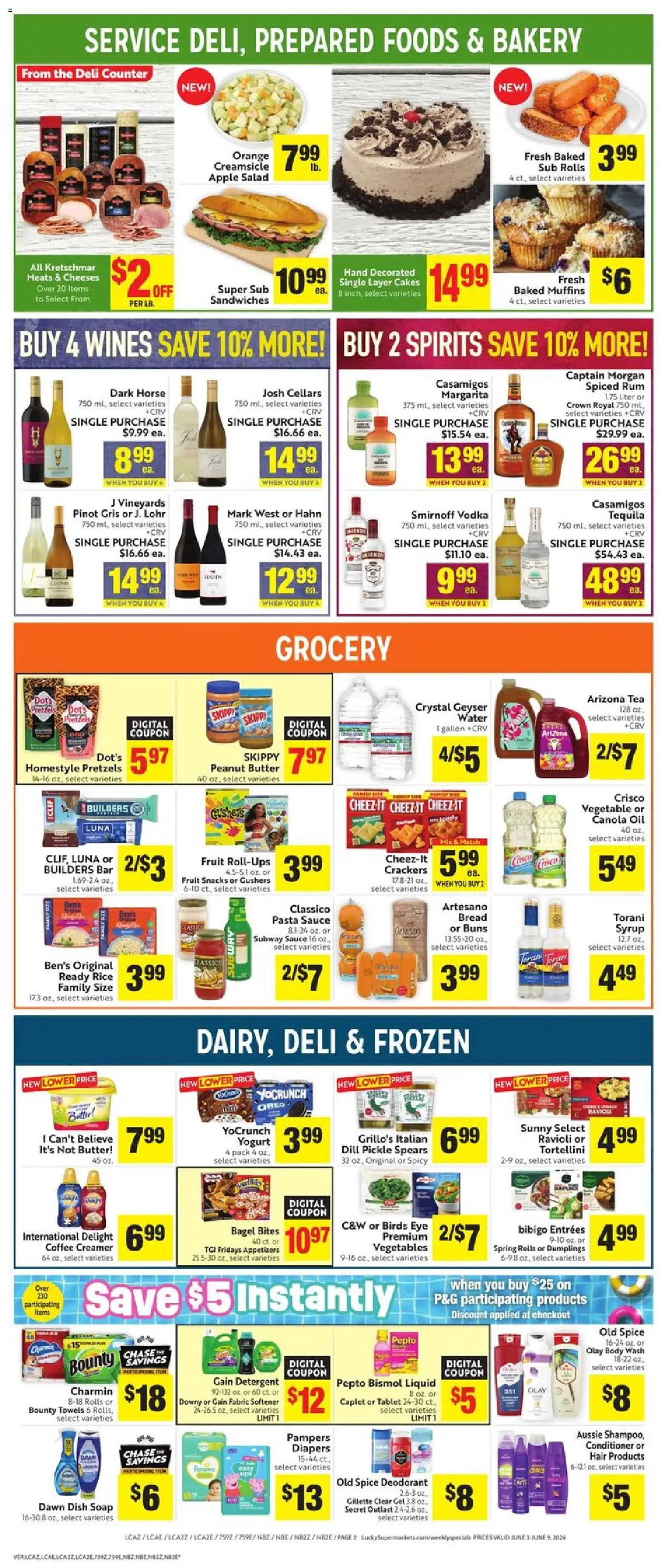 Lucky Supermarkets Weekly - CA - valid from 06/03/2026 | Page: 2 | Products: Bread, Soap, Rice, Tablet