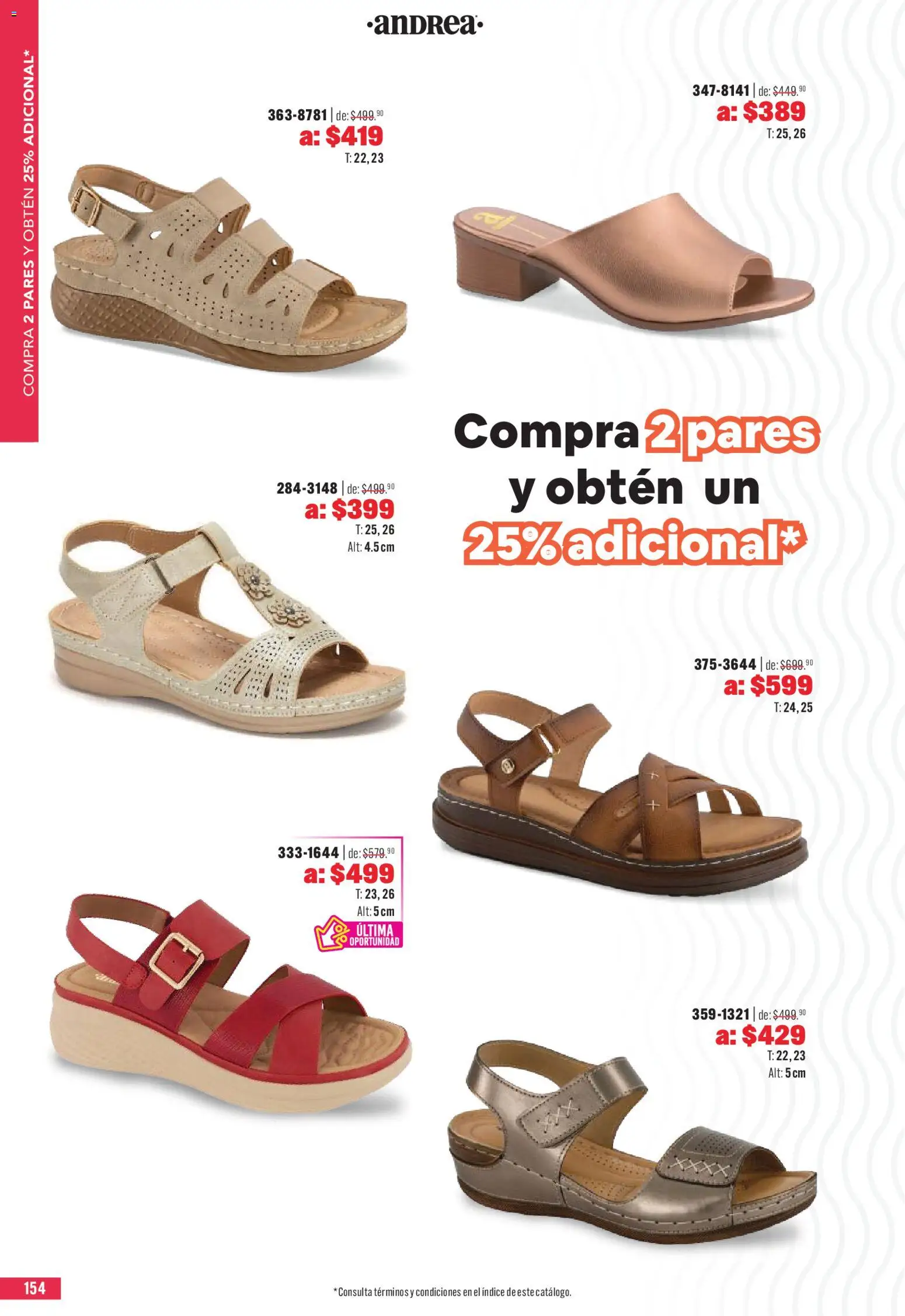 Nuevas ofertas de Andrea válidas en toda la República Mexicana desde el 03.05.2026. ¡Encuentra las mejores ofertas en Andrea catálogo Outlet! | Página: 154