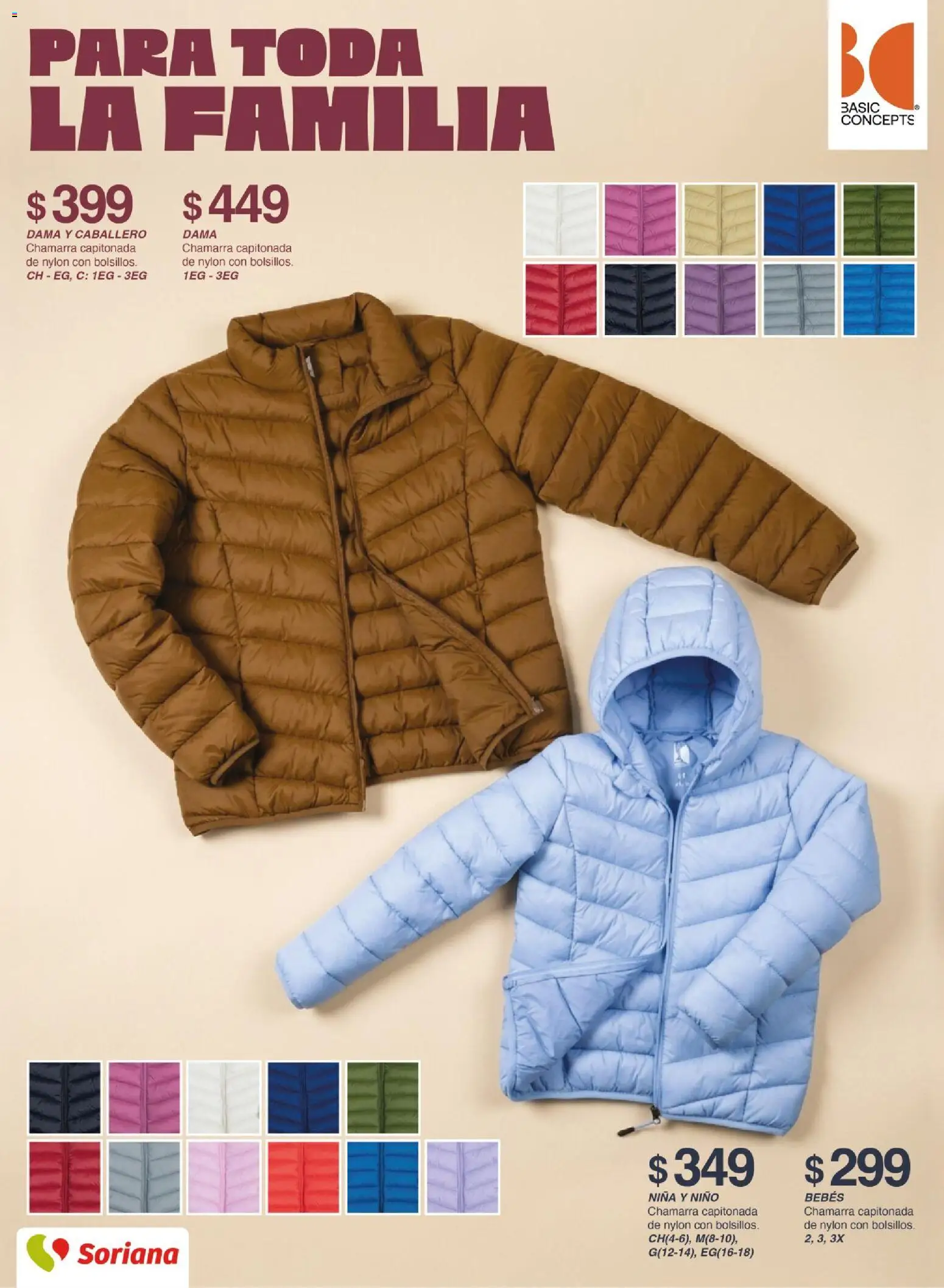 Nuevas ofertas de Soriana válidas en toda la República Mexicana desde el 30/09/2026. ¡Encuentra las mejores ofertas en Soriana catálogo otoño invierno! | Página: 2 | Productos: Chamarra