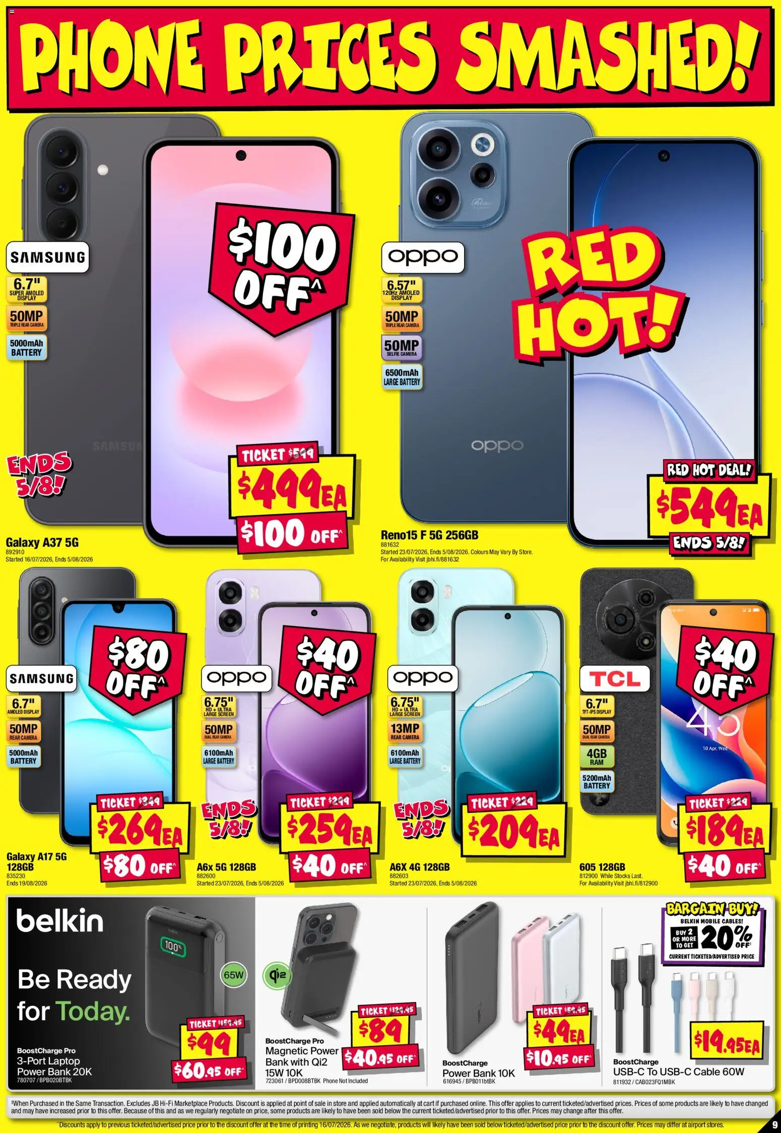 JB Hi-Fi catalogue - valid from 30/07/2026 | Page: 9 | Products: Battery, Cart, Phone, Mobile