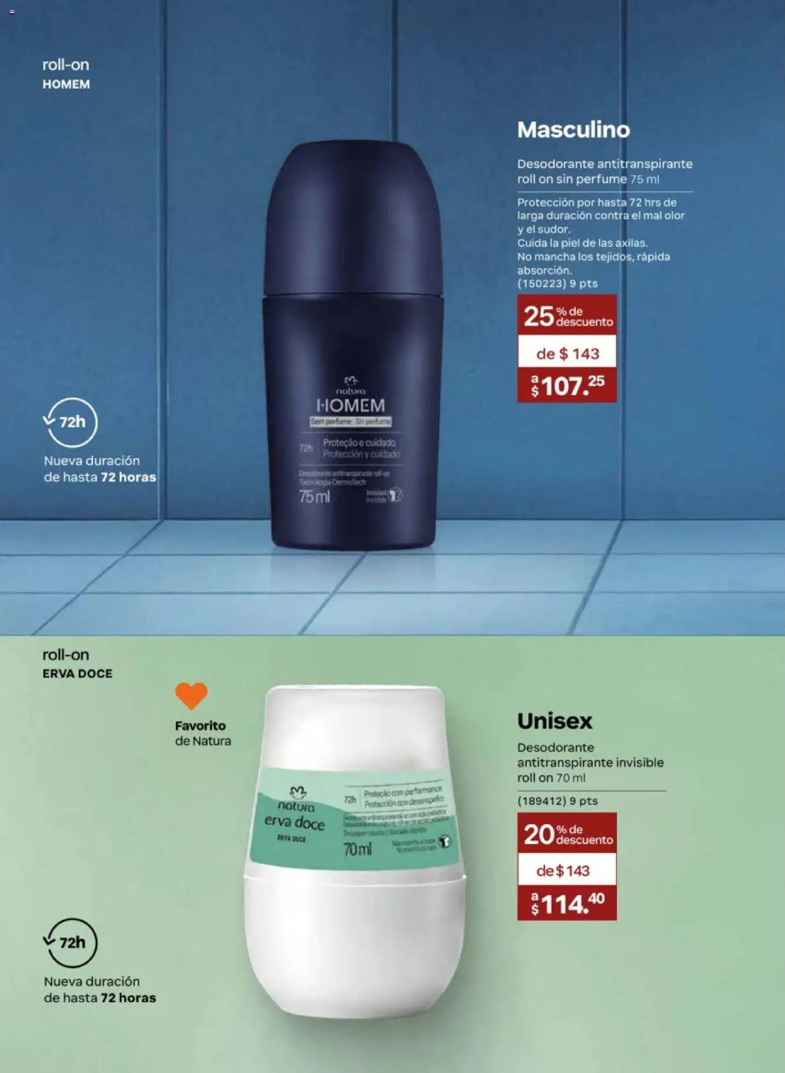 Nuevas ofertas de Natura válidas en toda la República Mexicana desde el 20/02/2026. ¡Encuentra las mejores ofertas en Natura campaña 4 2026! | Página: 138 | Productos: Desodorante, Antitranspirante, Perfume