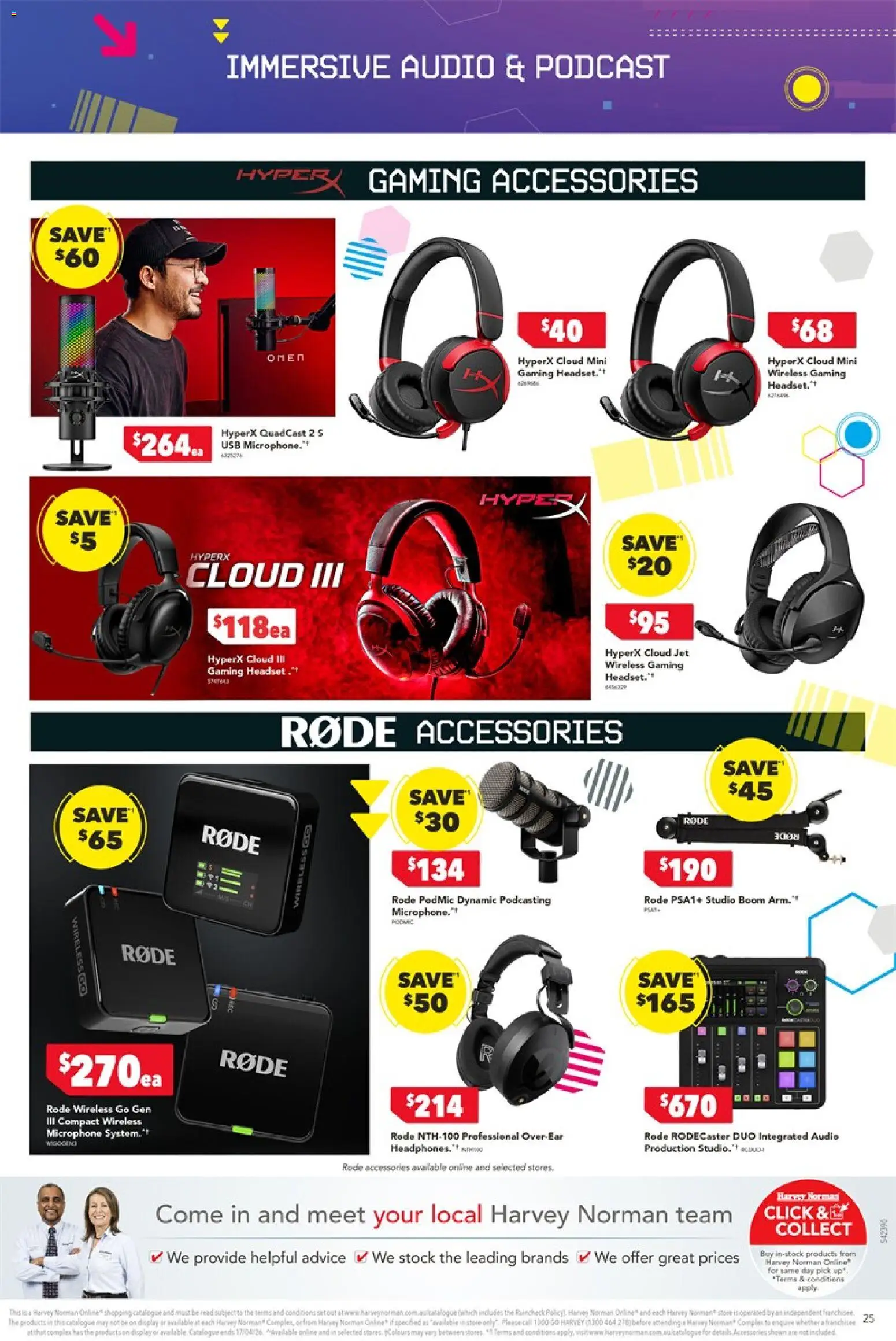 Harvey Norman catalogue - valid from 09/04/2026 | Page: 25 | Products: Headset, Audio, Microphone, Usb