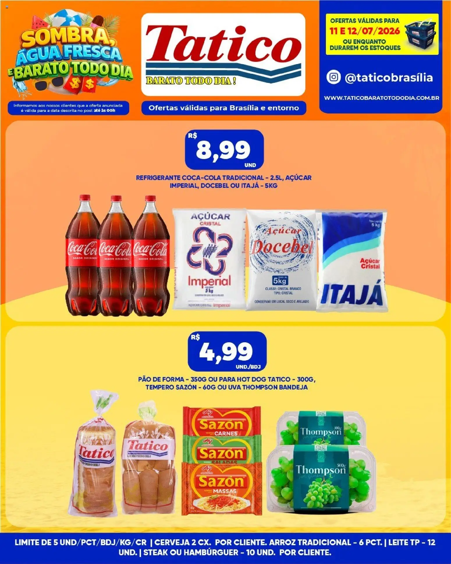 Tatico Folheto - válido de 13/07/2026 | Página: 32 | Produtos: Leite, Pão, Cerveja, Arroz