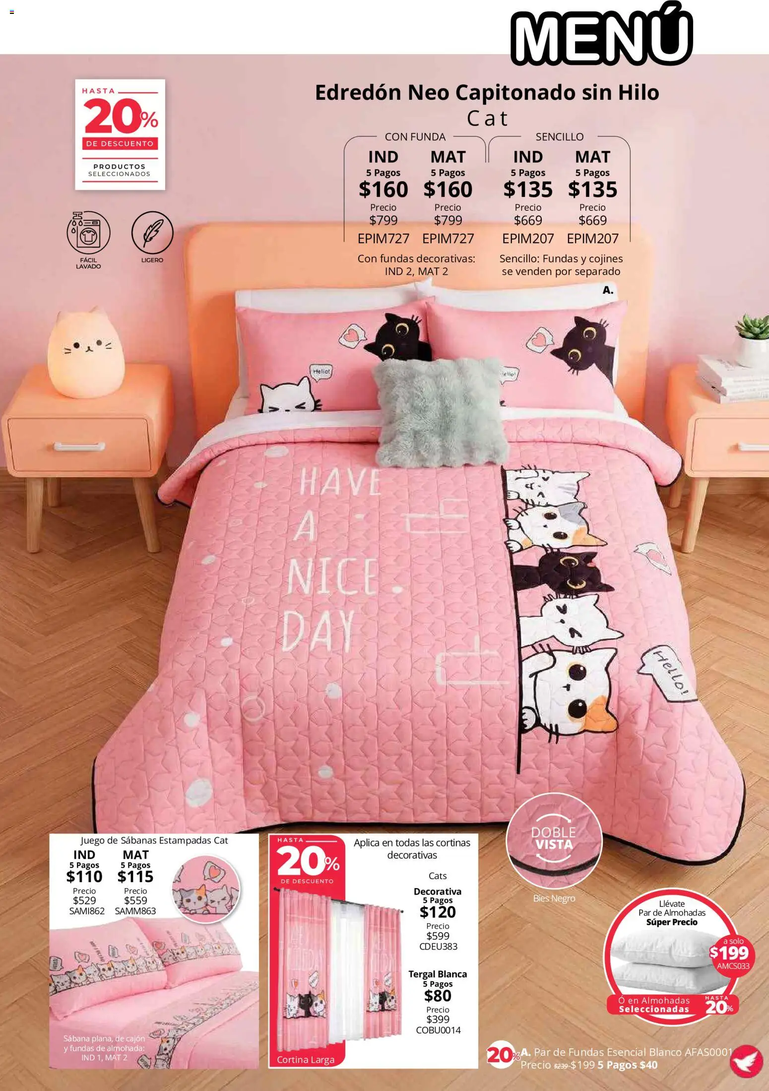 Nuevas ofertas de Colchas Concord válidas en toda la República Mexicana desde el 01/08/2026. ¡Encuentra las mejores ofertas en Colchas Concord catálogo! | Página: 84 | Productos: Juego, Funda, Almohada, Cortinas