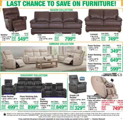 Preview of Menards weekly ads valid from 09/02/2026 | Page: 12 | Products: Sofa, Chair, Loveseat, Massage Chair
