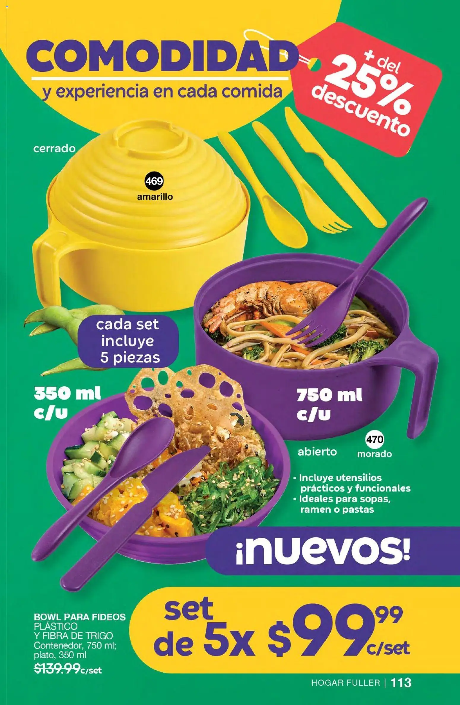 Nuevas ofertas de Fuller válidas en toda la República Mexicana desde el 24.06.2026. ¡Encuentra las mejores ofertas en Fuller campaña 6 2026! | Página: 92 | Productos: Fideos, Bowl