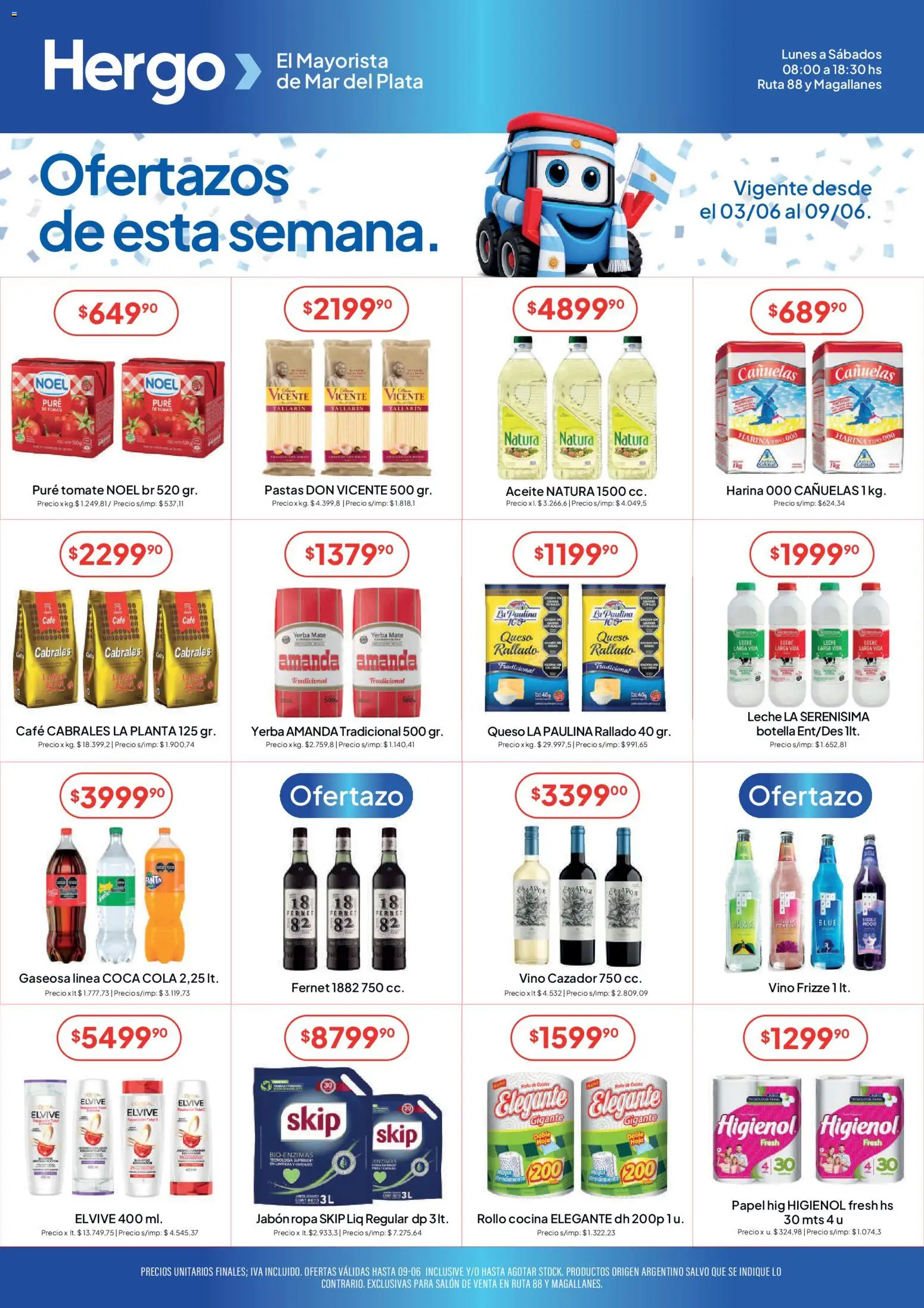 Hergo catálogo │ válido desde el 03.06.2026 | Página: 1 | Productos: Aceite, Fernet, Gaseosa, Ropa