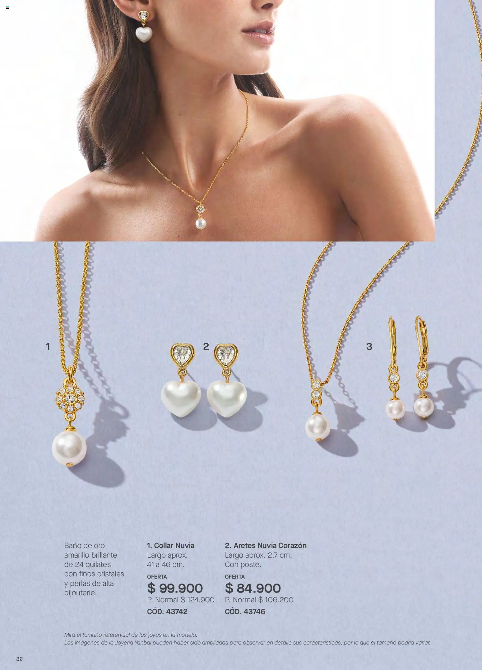 Yanbal revista - valida desde el 15/08/2026 | Página: 32 | Productos: Aretes, Baño, Collar
