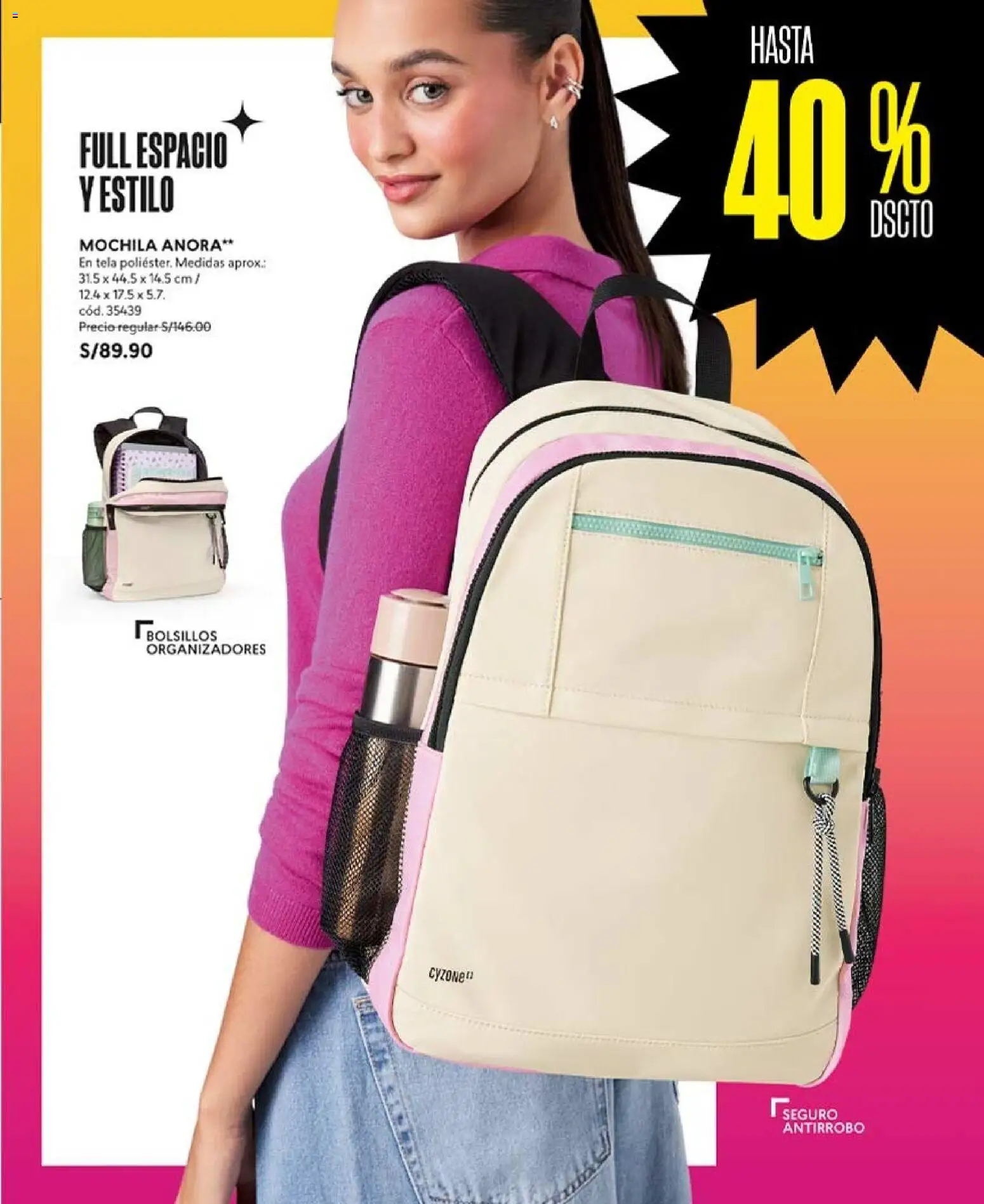 Catálogo CyZone válido desde 20/06/2026 | Página: 45 | Productos: Mochila