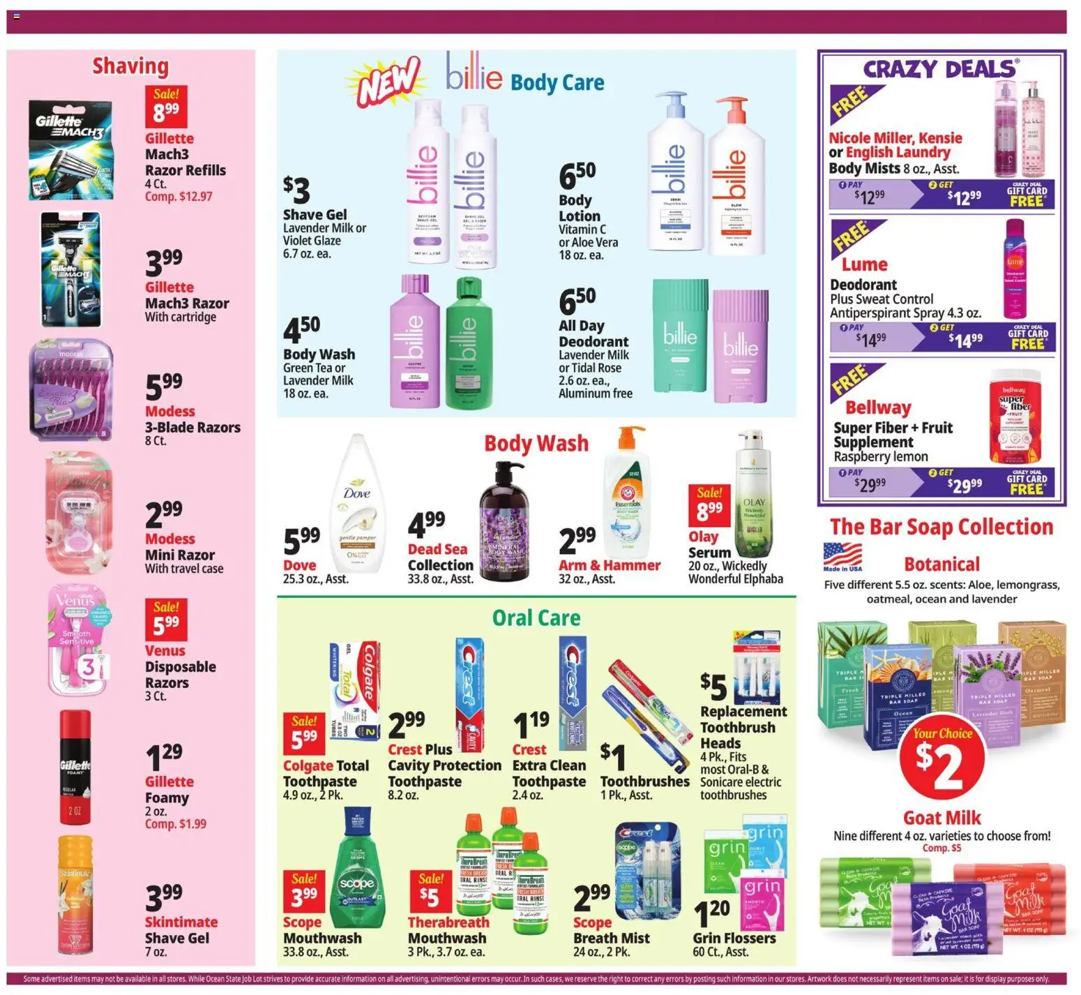 Ocean State Job Lot Weekly Ad - MA - valid from 09/10/2026 | Page: 9 | Products: Soap, Toothpaste, Body Wash, Oatmeal