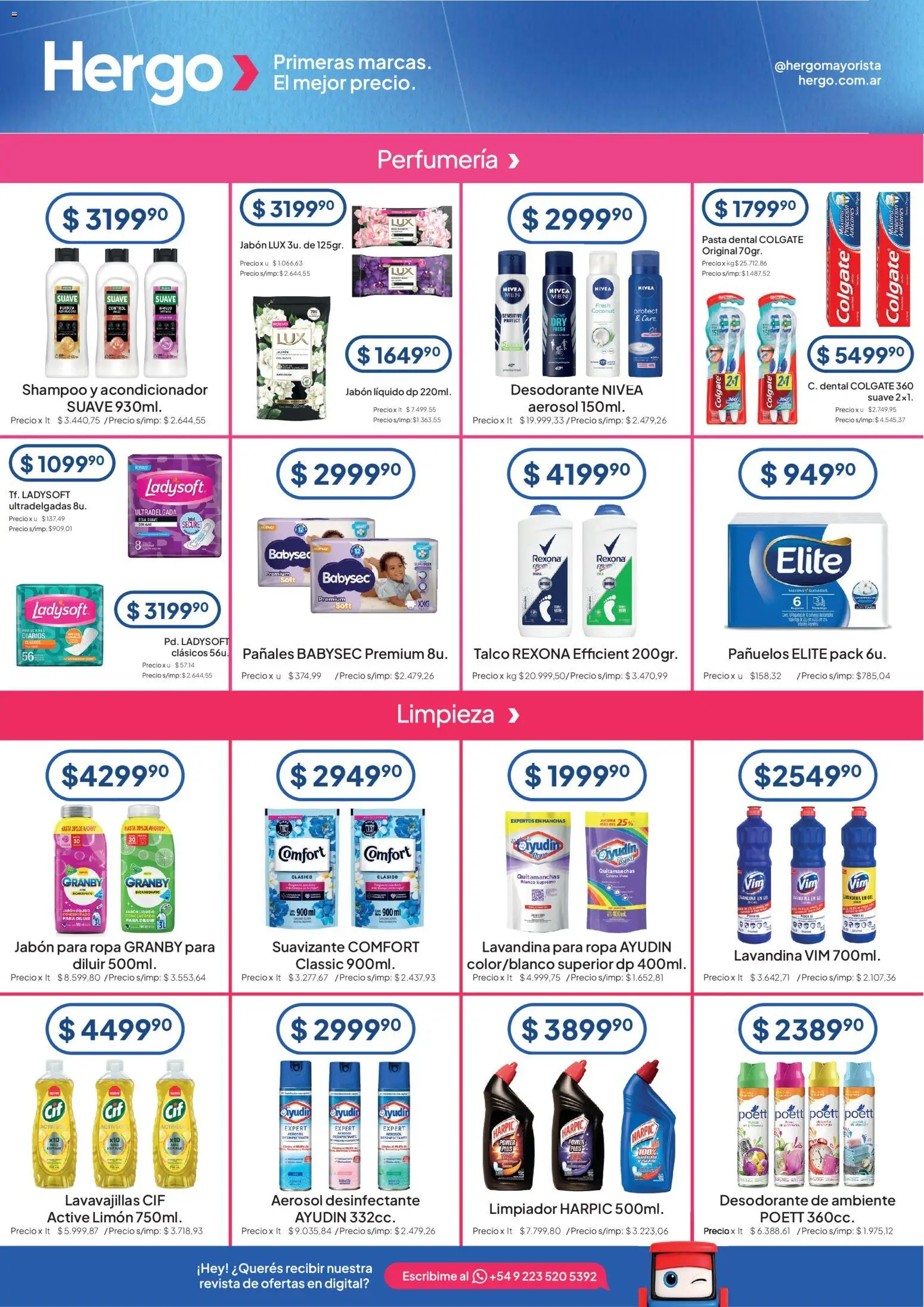 Hergo catálogo │ válido desde el 09/09/2026 | Página: 5 | Productos: Desodorante, Suavizante, Limpiador, Pañales