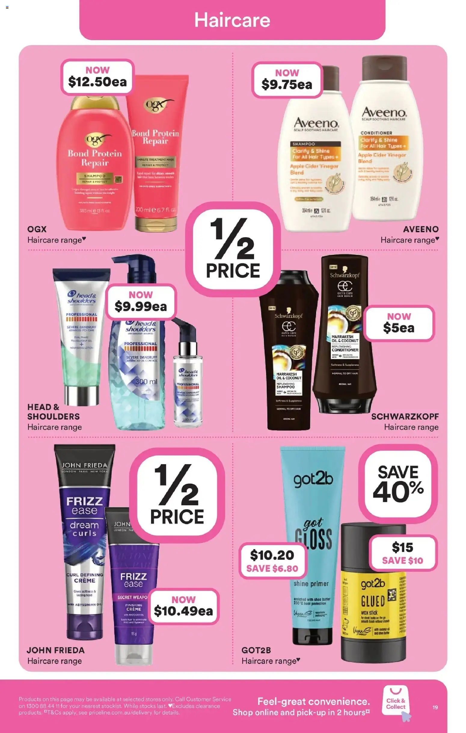 Priceline Pharmacy catalogue - valid from 05.03.2026 | Page: 19 | Products: Conditioner, Oil, Ham, Vinegar
