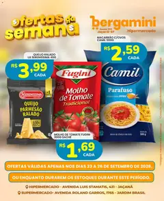 Supermercado Bergamini - Ofertas da semana - Pré-Visualização do folheto da loja Supermercado Bergamini, válido de 23/09/2026 | Página: 11 | Produtos: Molho de tomate, Queijo, Ovos, Tomates