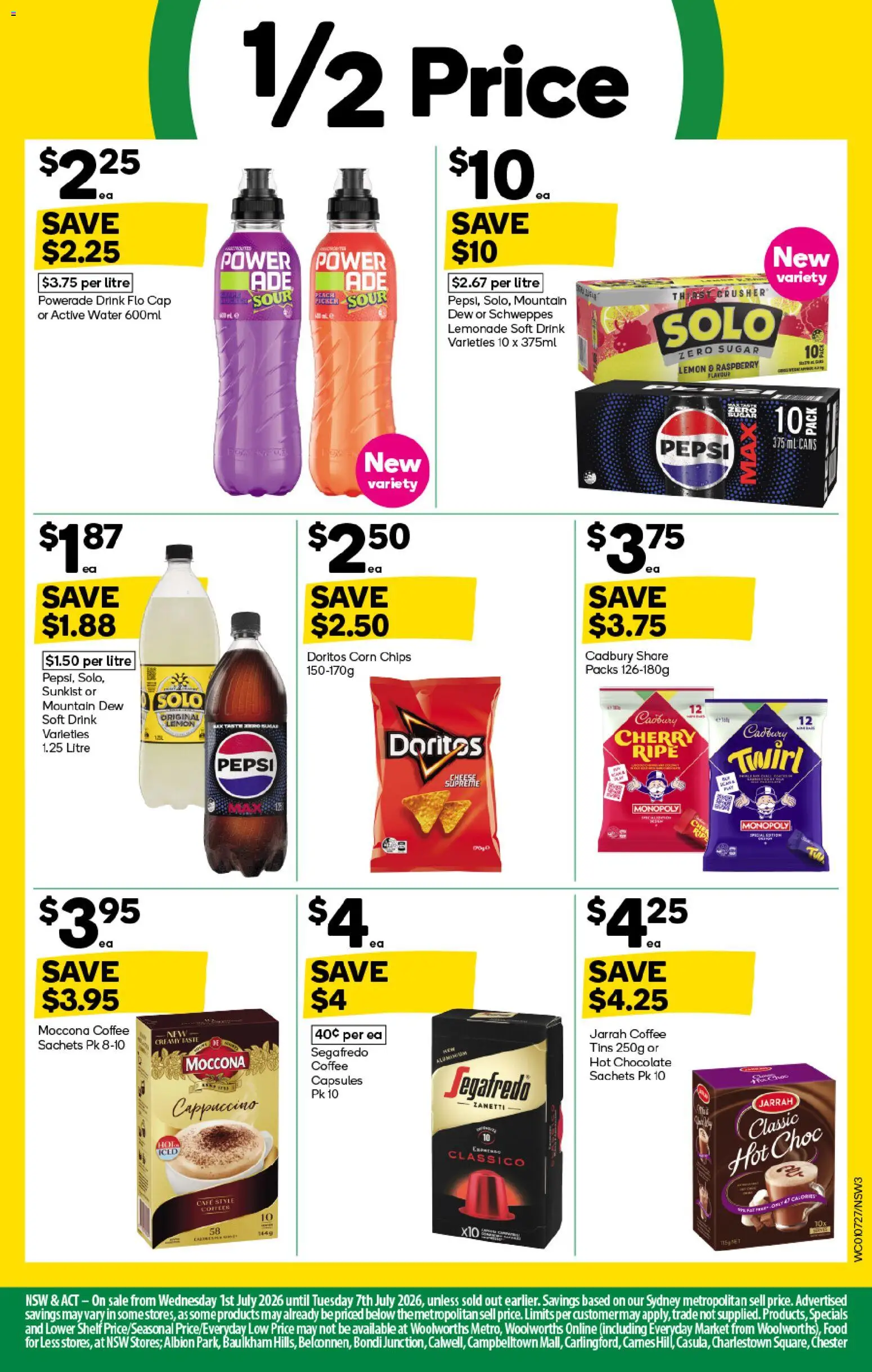 Woolworths catalogue - valid from 01/07/2026 | Page: 3 | Products: Shelf, Chips, Water, Sugar
