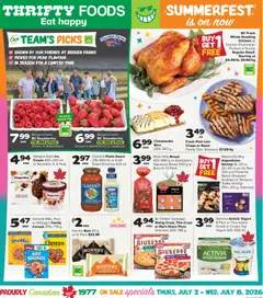 Preview of Thrifty Foods weekly flyer / circulaire from shop Thrifty Foods valid from Jul 2, 2026