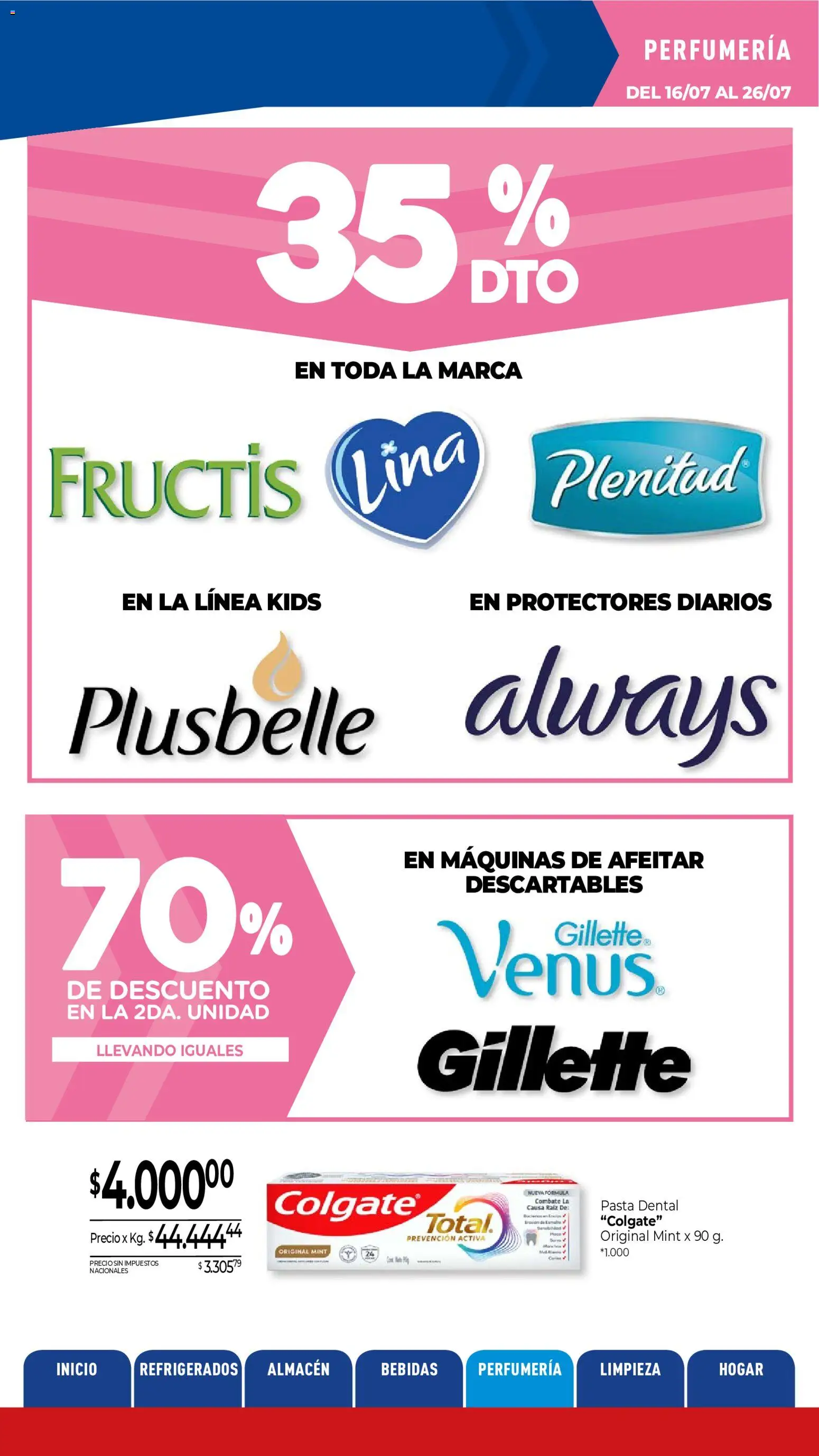 La Anonima catálogo │ válido desde el 16/07/2026 | Página: 23 | Productos: Pasta dental, Pasta, Protectores diarios