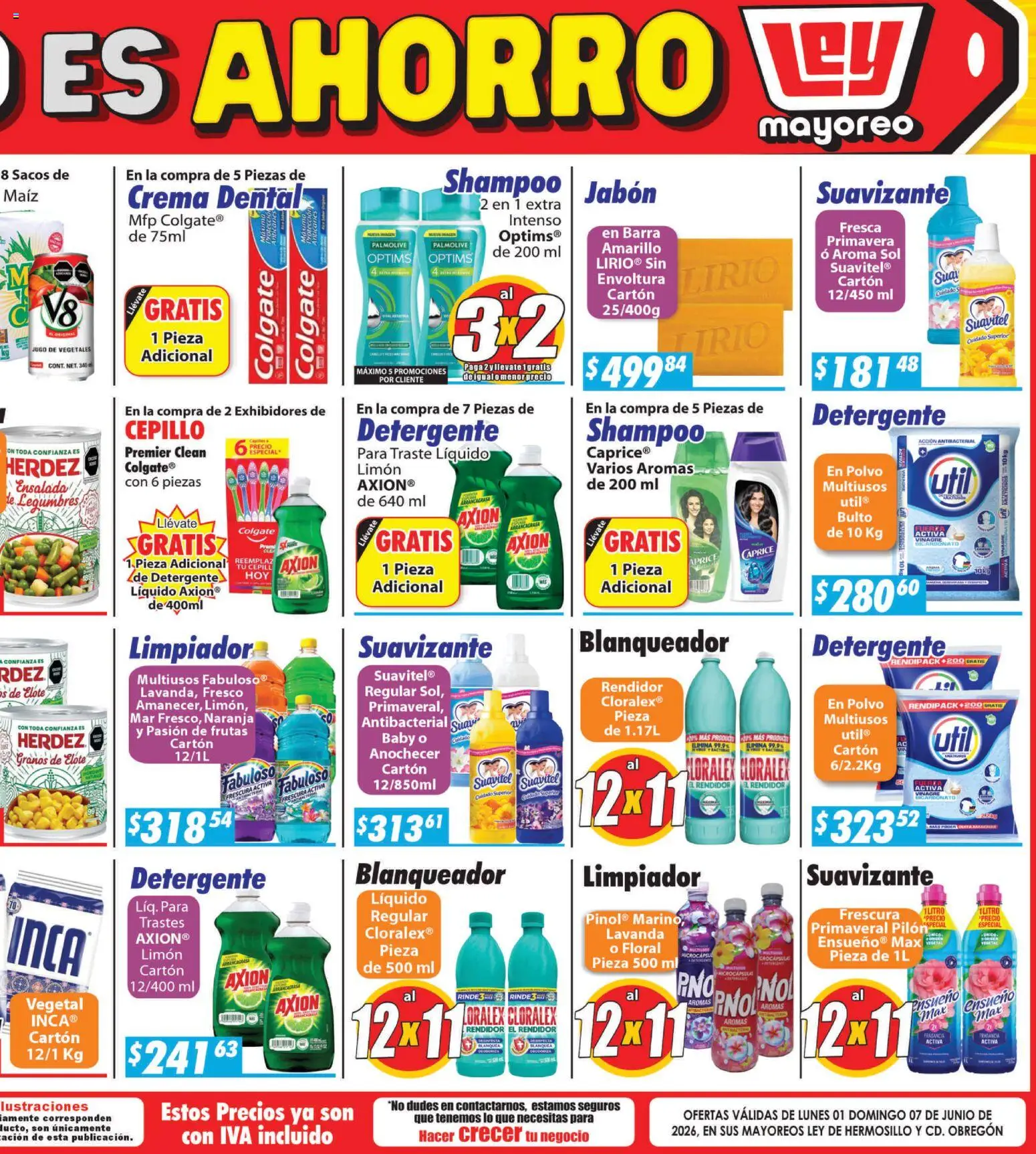 Nuevas ofertas de Casa Ley válidas en toda la República Mexicana desde el 01.06.2026. ¡Encuentra las mejores ofertas en Casa Ley folleto Hermosillo! | Página: 6 | Productos: Limón, Suavizante, Ensalada, Fragancia